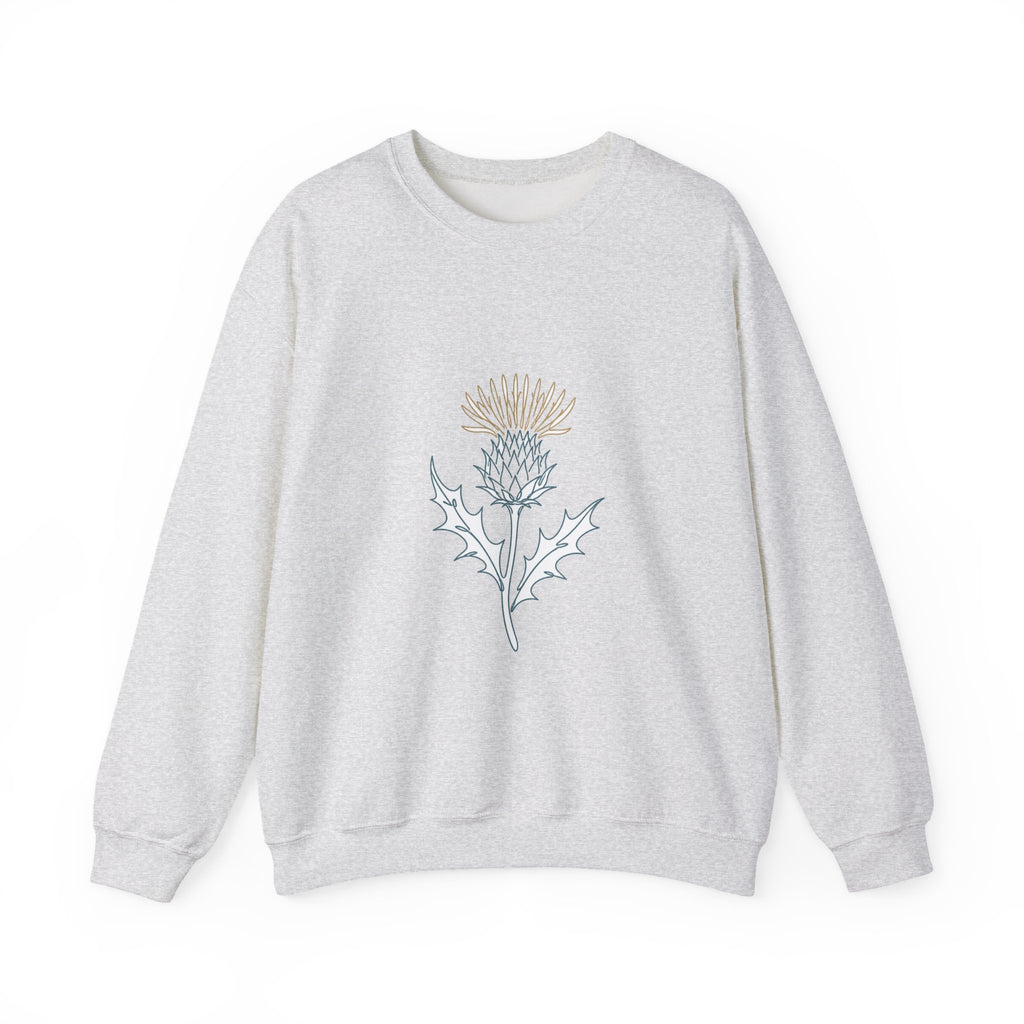 Matching Couple Sweatshirt - Lavender & Thistle Matching Couple Premium Fleece Sweatshirt Minimalist Art His Hers Christmas Gift - Design B