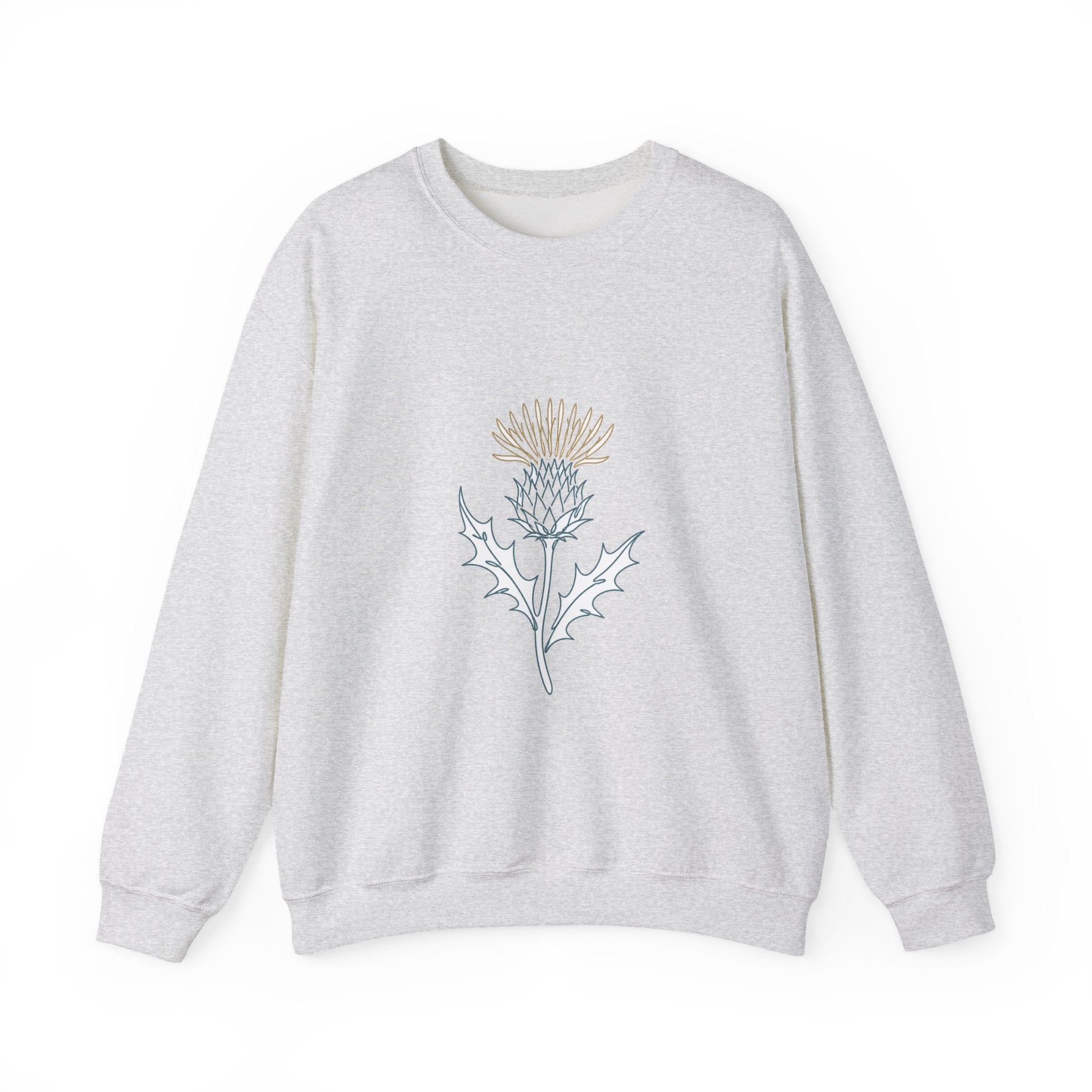 Matching Couple Sweatshirt - Lavender & Thistle Matching Couple Premium Fleece Sweatshirt Minimalist Art His Hers Christmas Gift - Design B