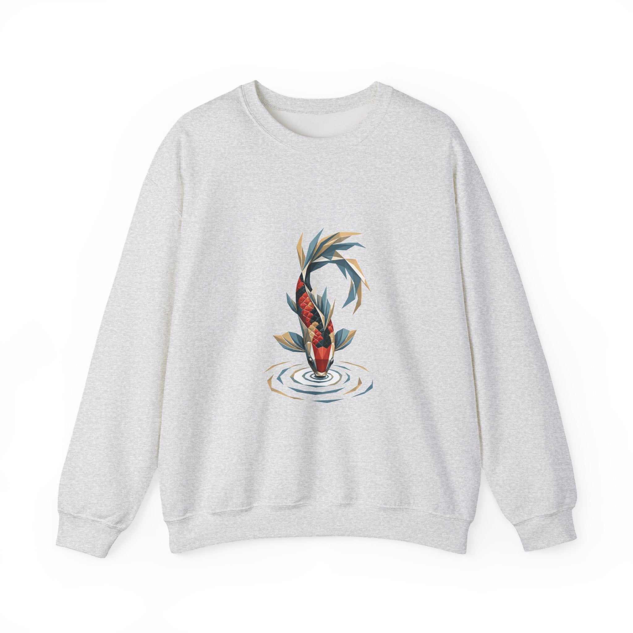Matching Couple Sweatshirt - Koi Fish Yin Yang Matching Couple Crewneck Sweatshirt Geometric Art His Hers Couple Gift - Design B