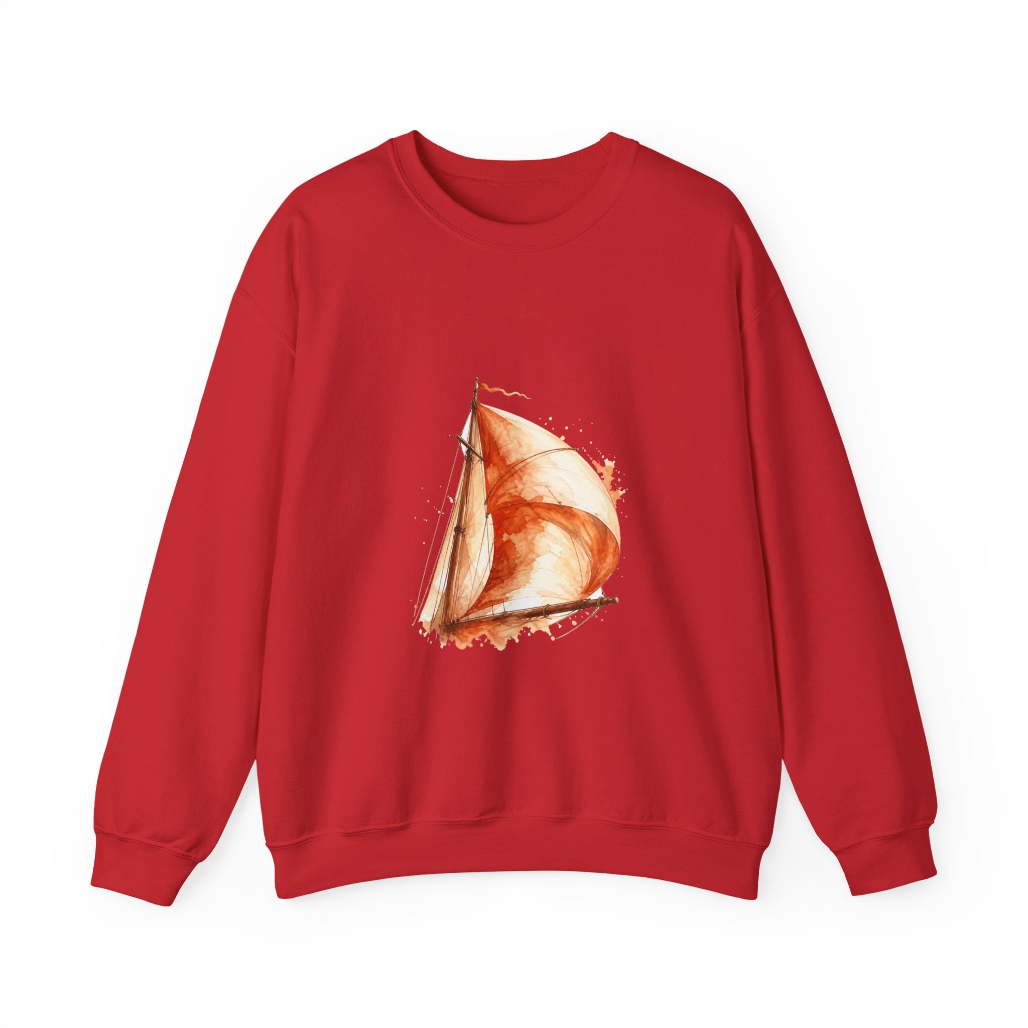 Matching Couple Sweatshirt - Anchor & Sail Matching Couple Crewneck Sweatshirt Watercolor Art His Hers Engagement Gift - Design B