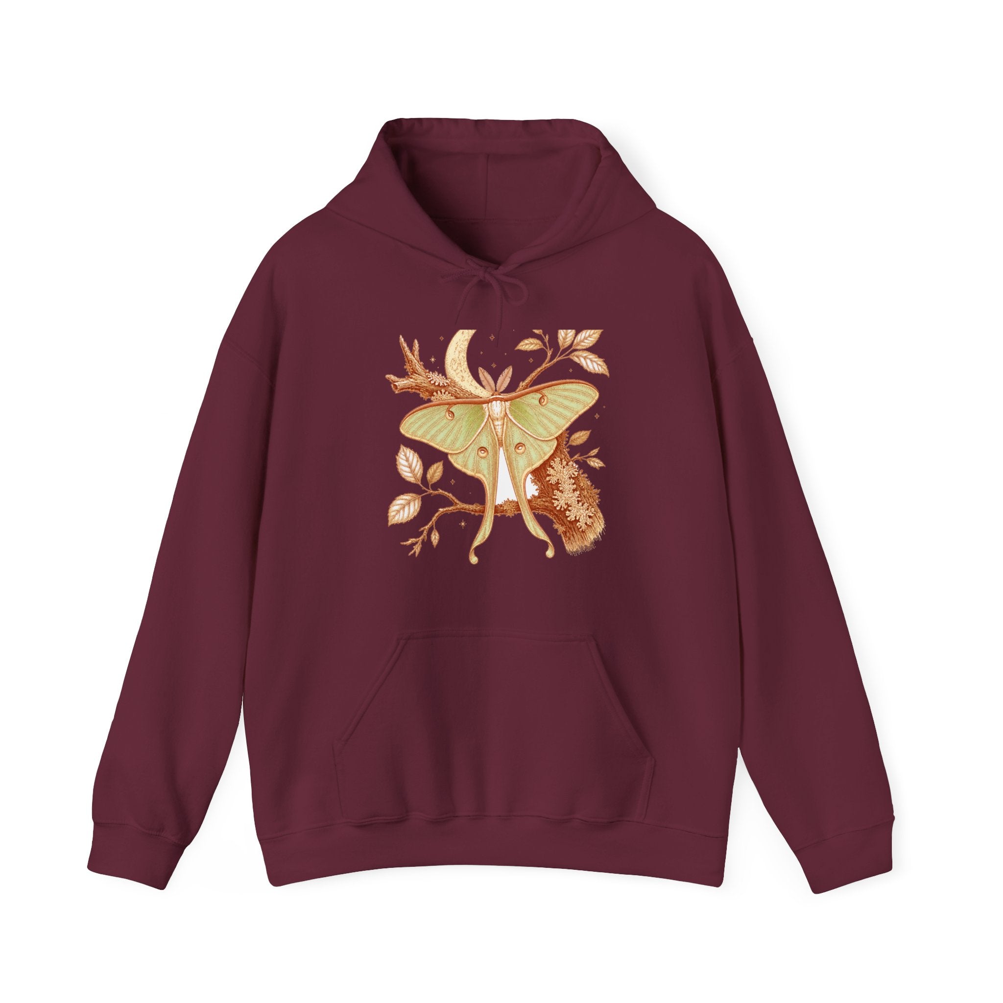 Matching Couple Sweatshirt - Butterfly & Moth Matching Couple Hooded Sweatshirt Vintage Art His Hers Wedding Gift - Design B