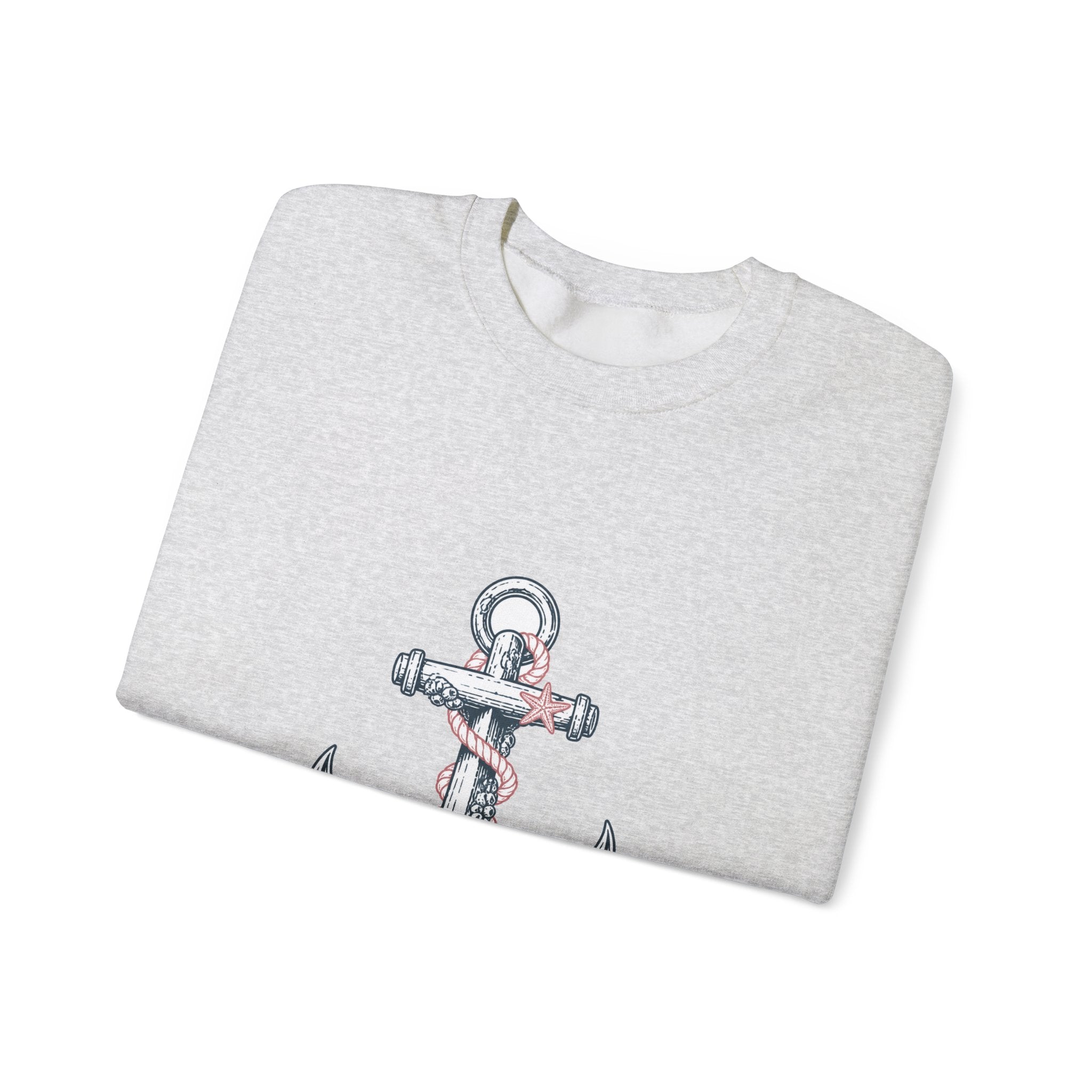 Matching Couple Sweatshirt - Anchor & Sail Matching Couple Premium Fleece Sweatshirt Minimalist Art His Hers Christmas Gift - Design A
