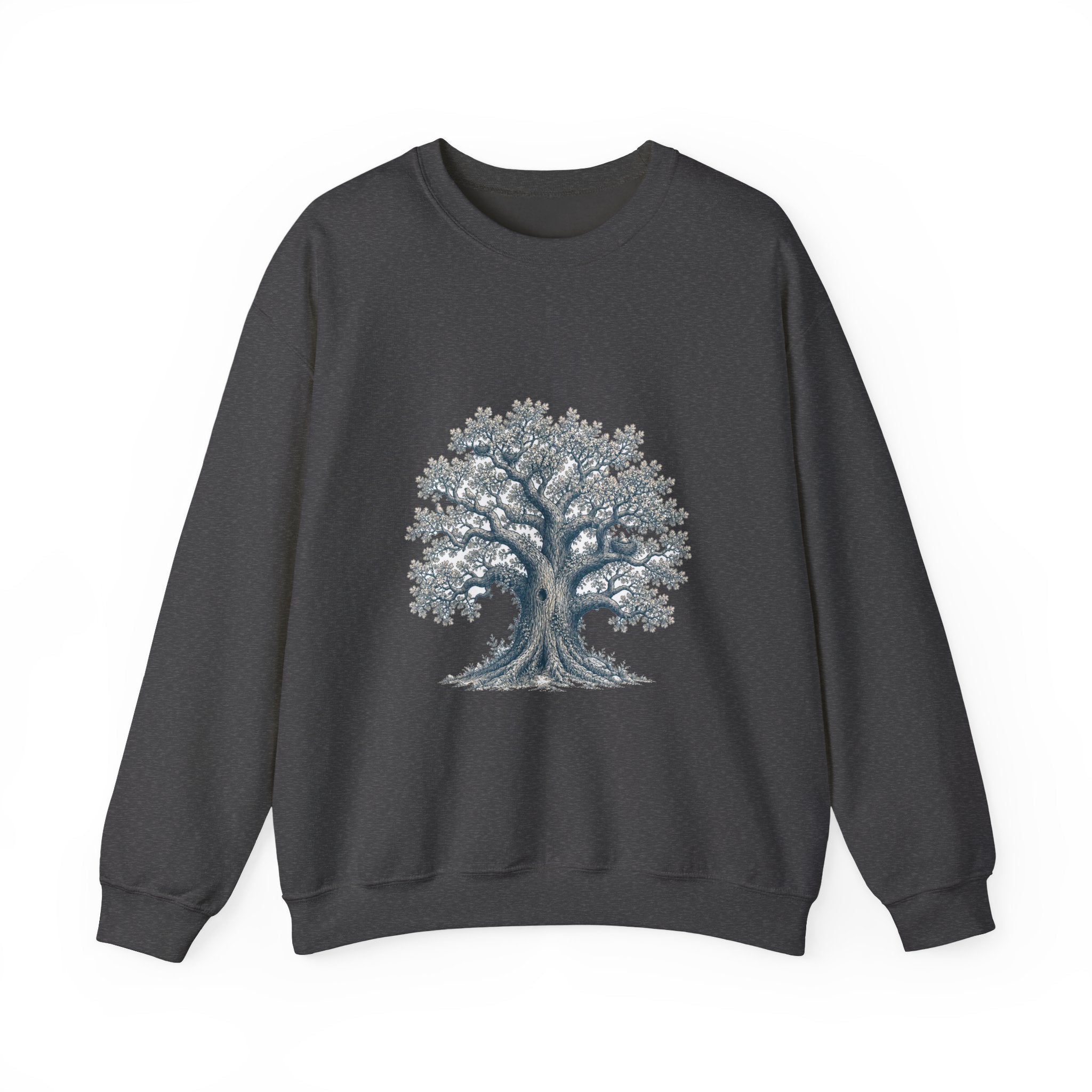 Matching Couple Sweatshirt - Ancient Oak & Deep Roots Matching Couple Comfort Colors Crew Hand-Drawn Art His Hers Anniversary Gift - Design A