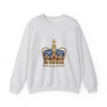Matching Couple Sweatshirt - Crown & Shield Matching Couple Crewneck Sweatshirt Geometric Art His Hers Couple Gift - Design A