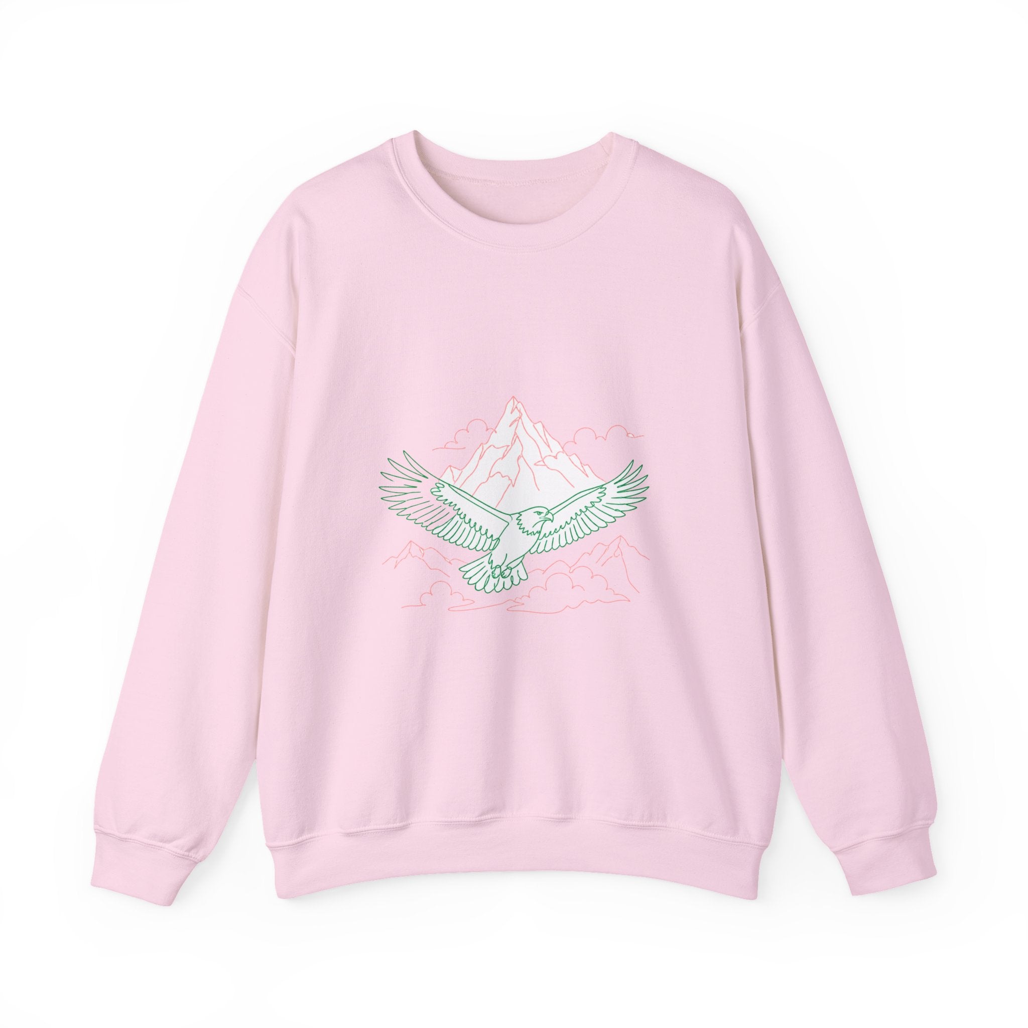 Matching Couple Sweatshirt - Eagle & Whale Matching Couple Comfort Colors Crew Minimalist Art His Hers Christmas Gift - Design A