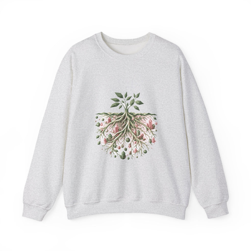 Matching Couple Sweatshirt - Ancient Oak & Deep Roots Matching Couple Crewneck Sweatshirt Geometric Art His Hers Couple Gift - Design B