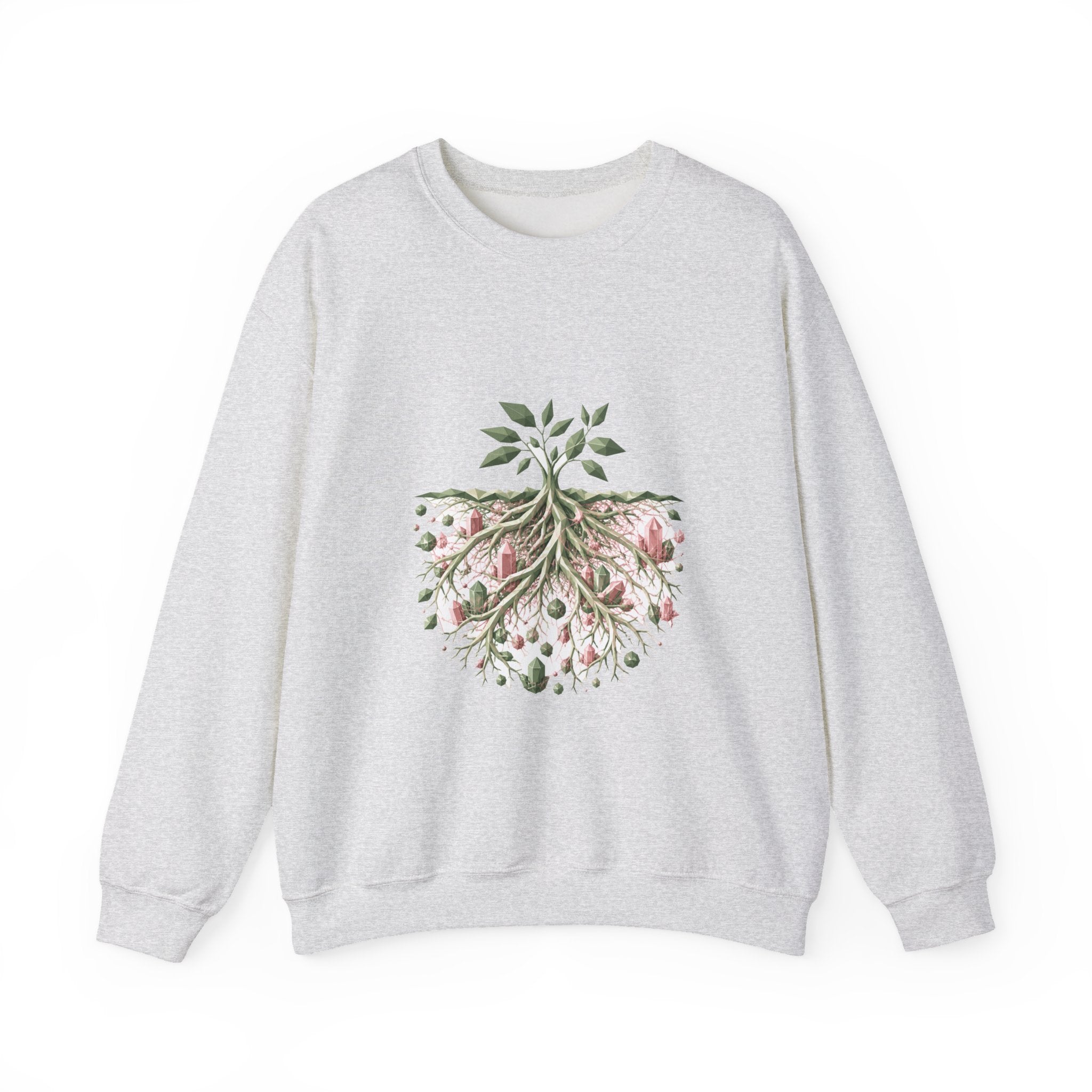 Matching Couple Sweatshirt - Ancient Oak & Deep Roots Matching Couple Crewneck Sweatshirt Geometric Art His Hers Couple Gift - Design B
