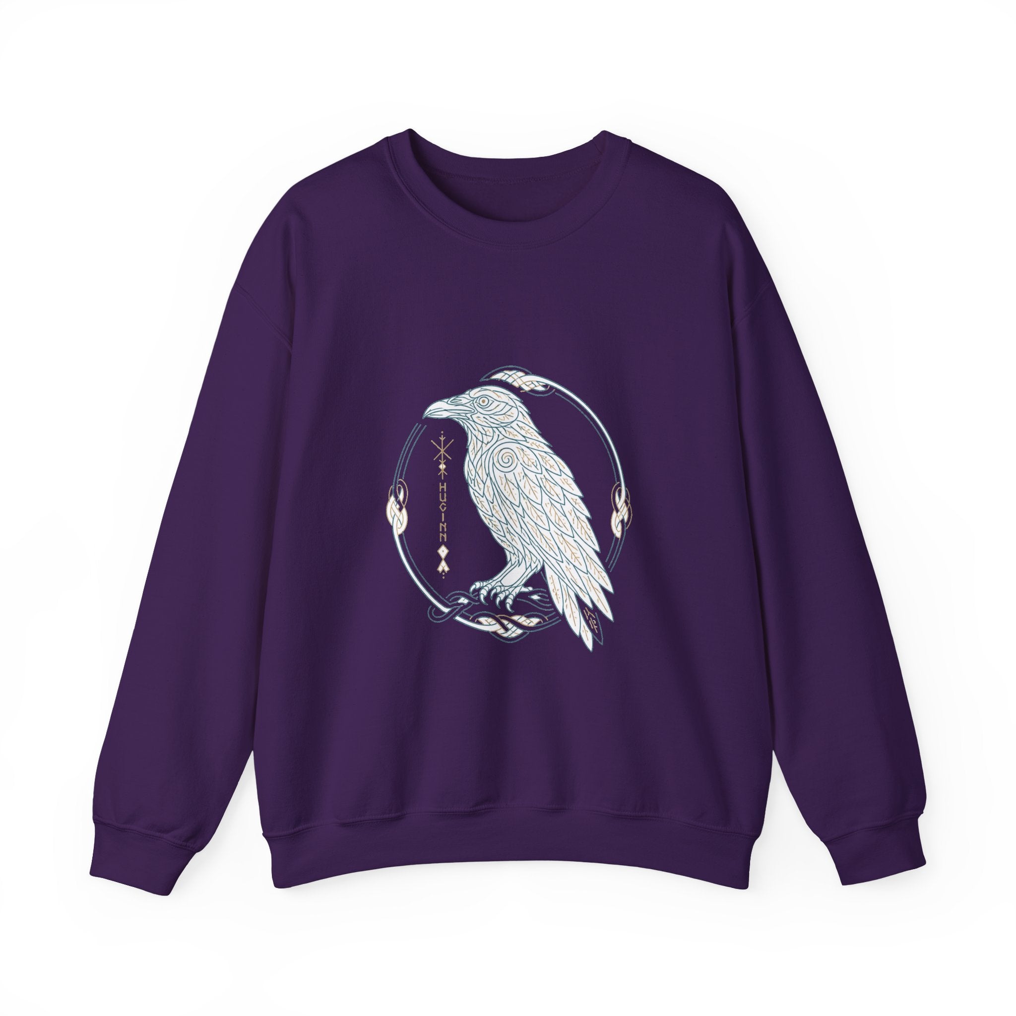 Matching Couple Sweatshirt - Huginn & Muninn Matching Couple Comfort Colors Crew Minimalist Art His Hers Christmas Gift - Design A