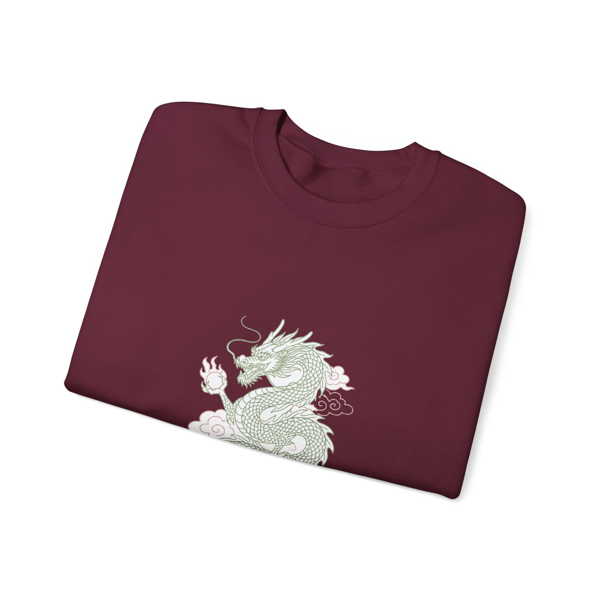Matching Couple Sweatshirt - Dragon & Phoenix Matching Couple Premium Fleece Sweatshirt Minimalist Art His Hers Christmas Gift - Design A