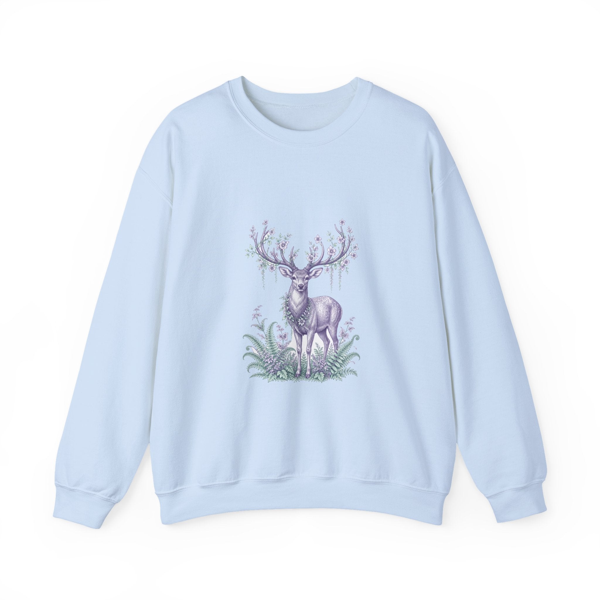 Matching Couple Sweatshirt - Bear & Deer Matching Couple Premium Fleece Sweatshirt Vintage Art His Hers Honeymoon Gift - Design B