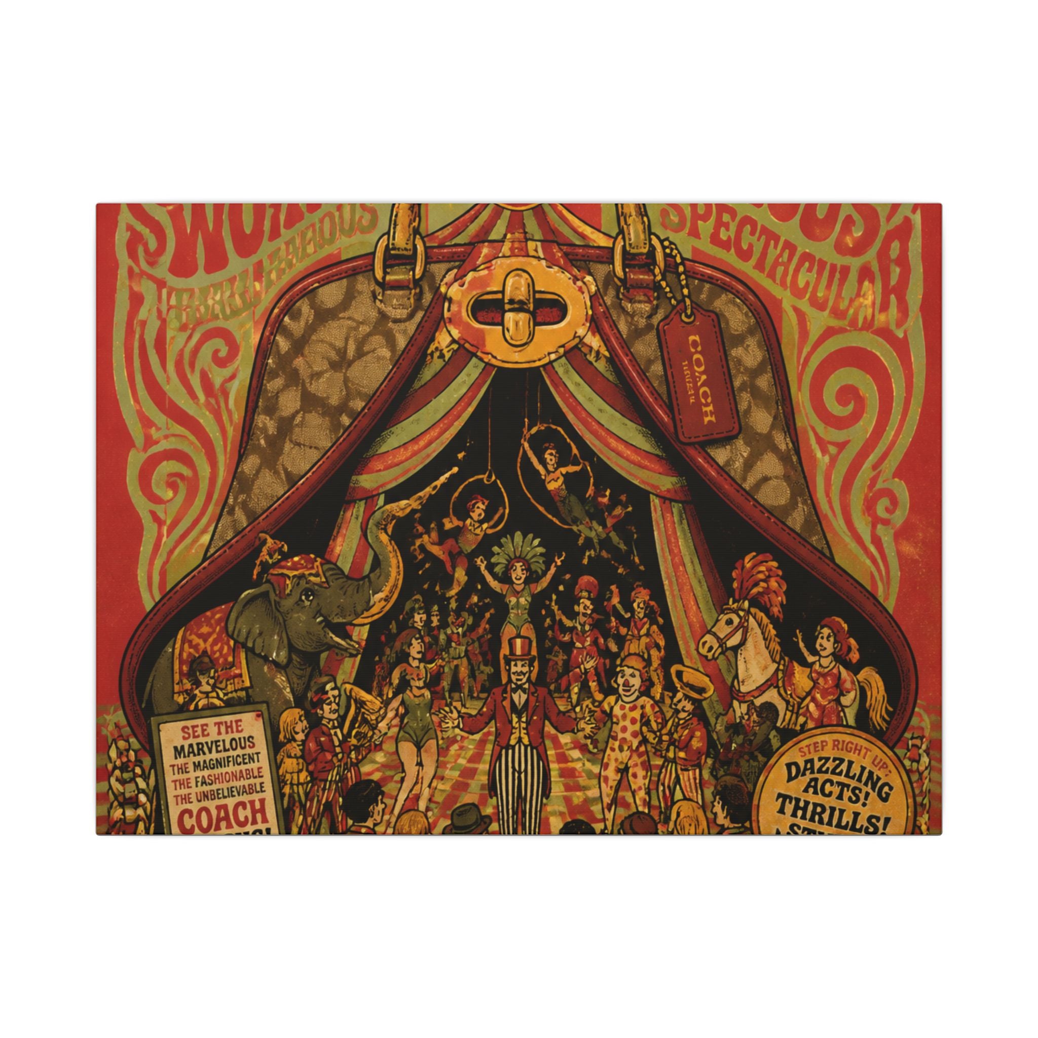 Handbag Big Top Wall Art Canvas 16×20 Psychedelic Cafe Decor Maximalist Print