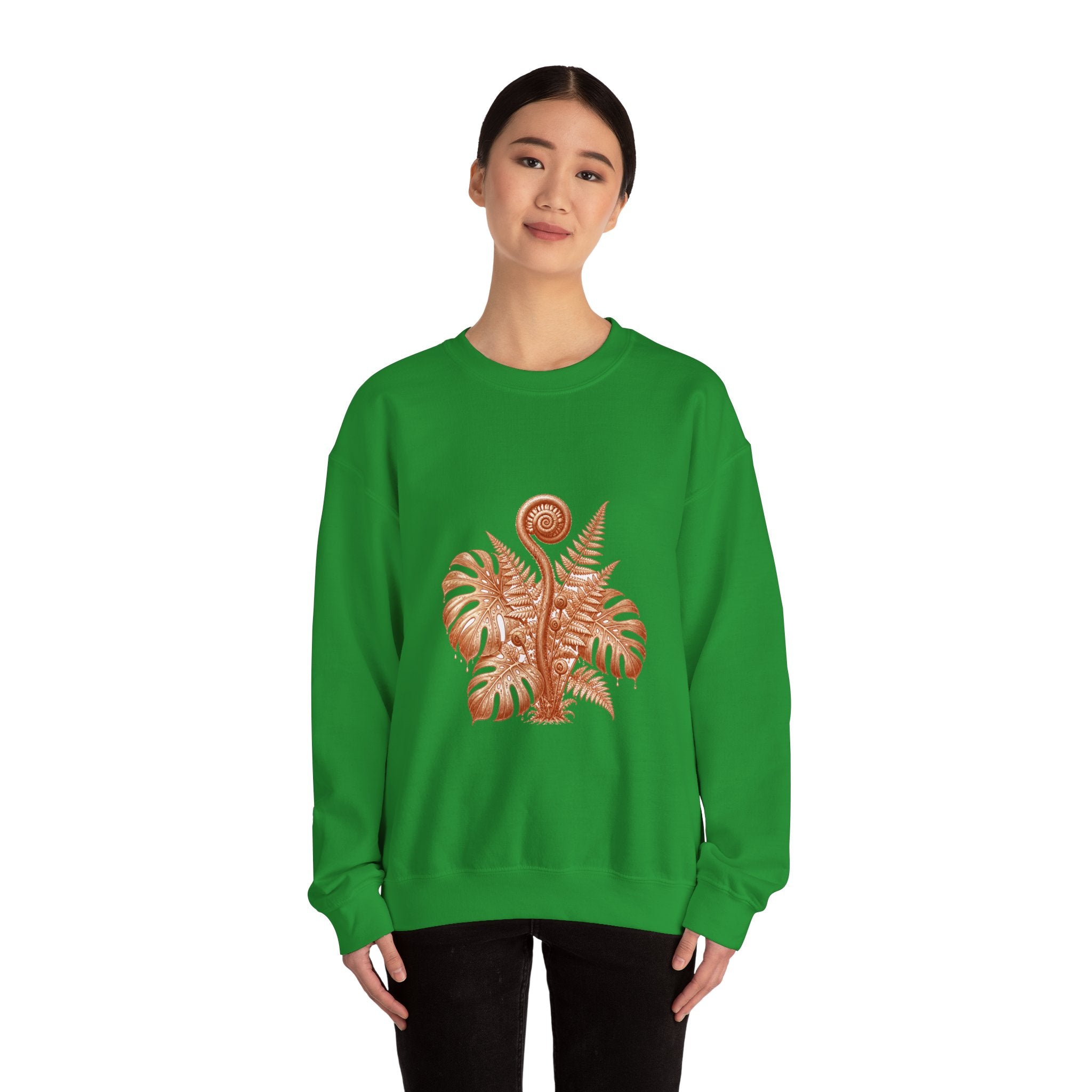 Matching Couple Sweatshirt - Desert & Rainforest Matching Couple Crewneck Sweatshirt Vintage Art His Hers Wedding Gift - Design B