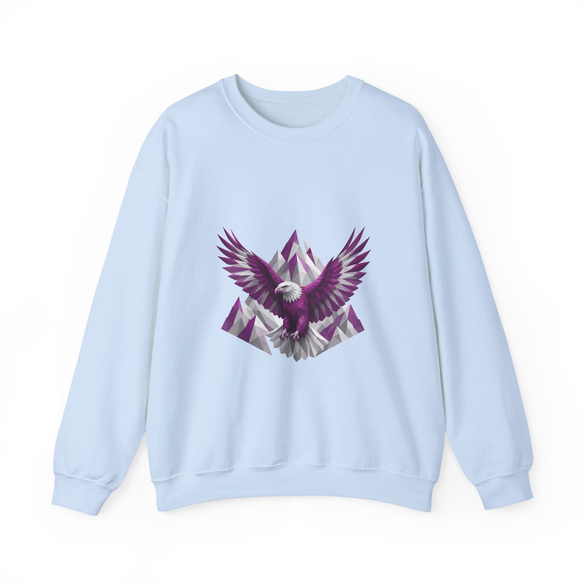 Matching Couple Sweatshirt - Eagle & Whale Matching Couple Crewneck Sweatshirt Geometric Art His Hers Couple Gift - Design A