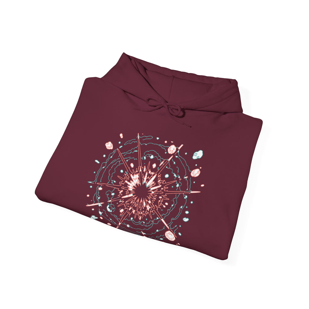 Matching Couple Sweatshirt - Galaxy & Supernova Matching Couple Hooded Sweatshirt Minimalist Art His Hers Valentine Gift - Design B