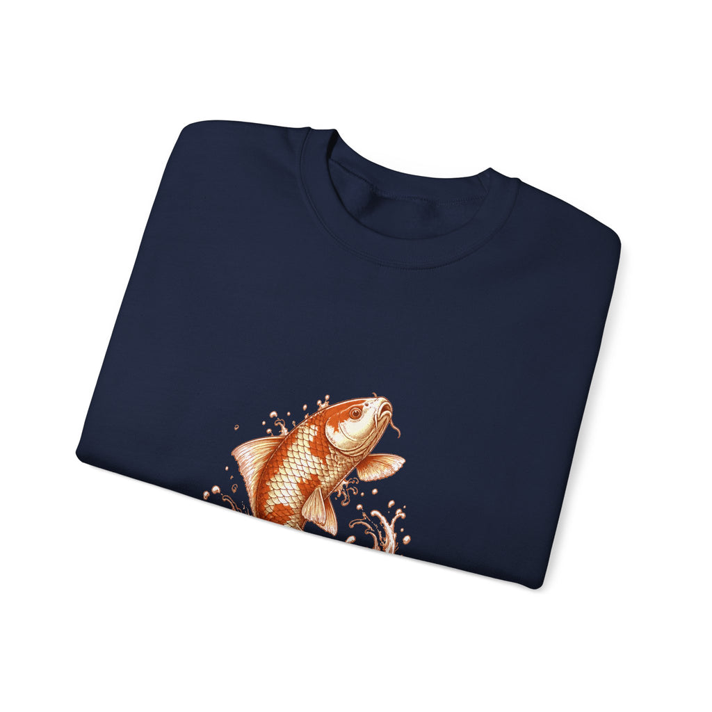Matching Couple Sweatshirt - Koi Fish Yin Yang Matching Couple Comfort Colors Crew Hand-Drawn Art His Hers Anniversary Gift - Design A