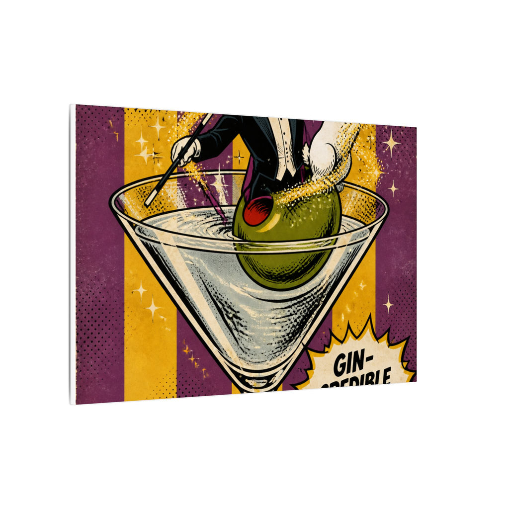Martini Magician Wall Art Canvas 16×20 Pop Art Living Room Decor Maximalist Print