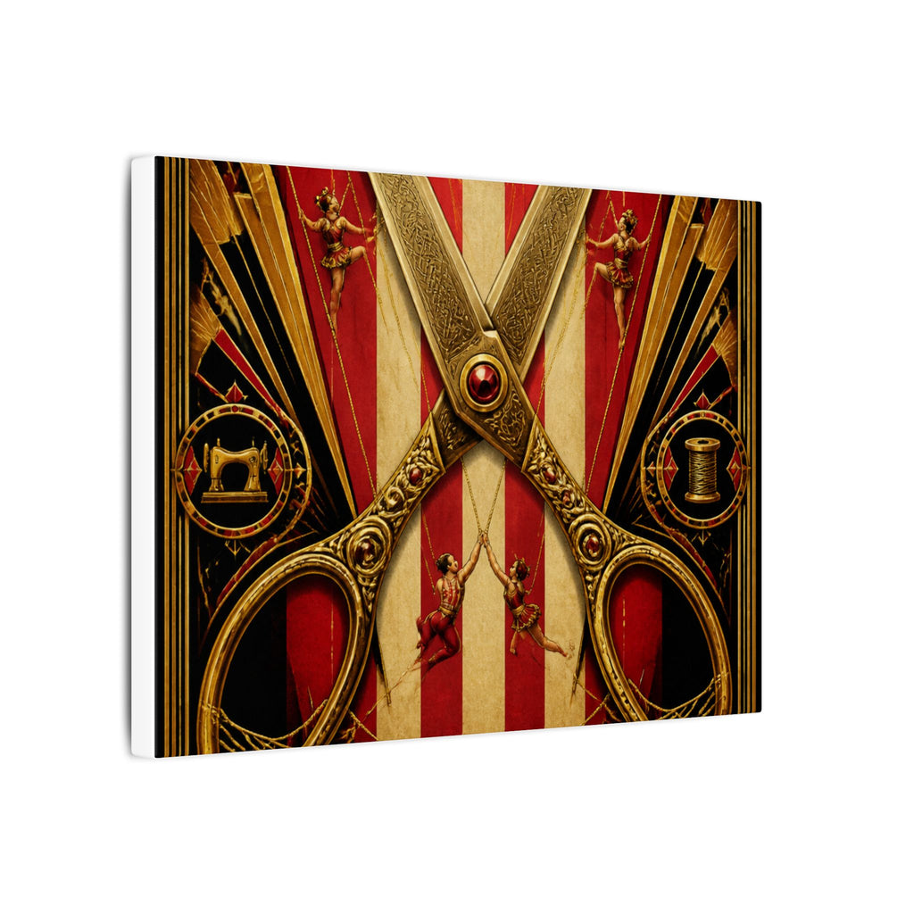 Giant Scissors Trapeze Wall Art Canvas 16×20 Art Deco Entryway Decor Maximalist Print