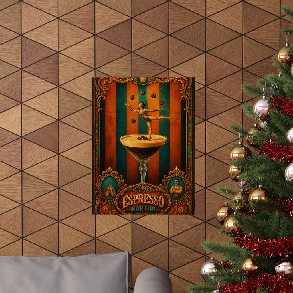 Espresso Martini Acrobat Wall Art Poster 24×36 Baroque Studio Decor Maximalist Print