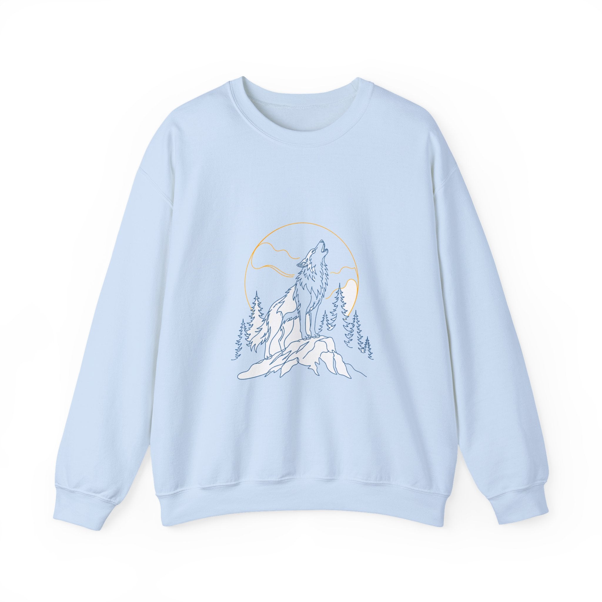 Matching Couple Sweatshirt - Wolf & Dove Matching Couple Crewneck Sweatshirt Minimalist Art His Hers Valentine Gift - Design A