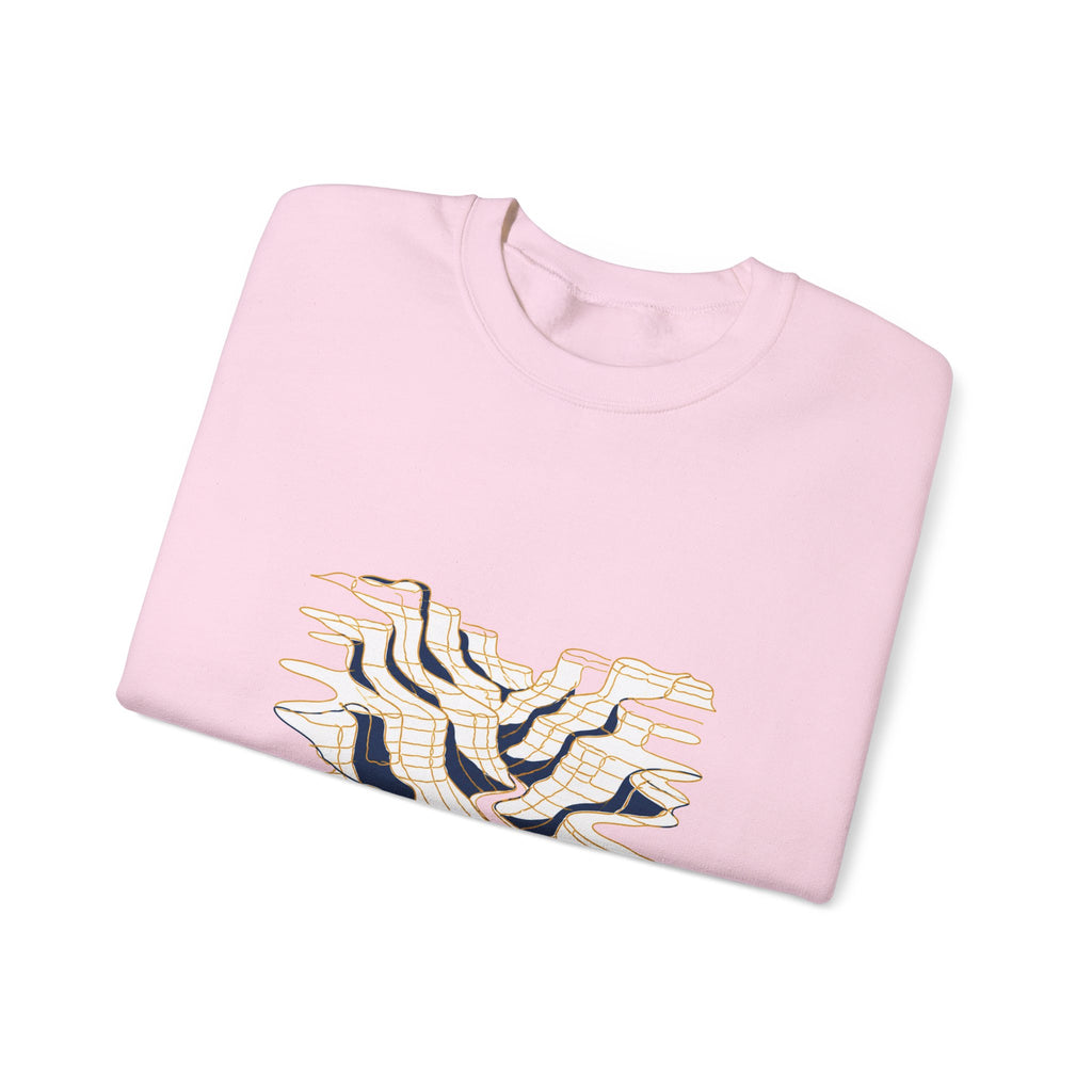 Matching Couple Sweatshirt - Lavender Fields & Canyon Matching Couple Crewneck Sweatshirt Minimalist Art His Hers Valentine Gift - Design B