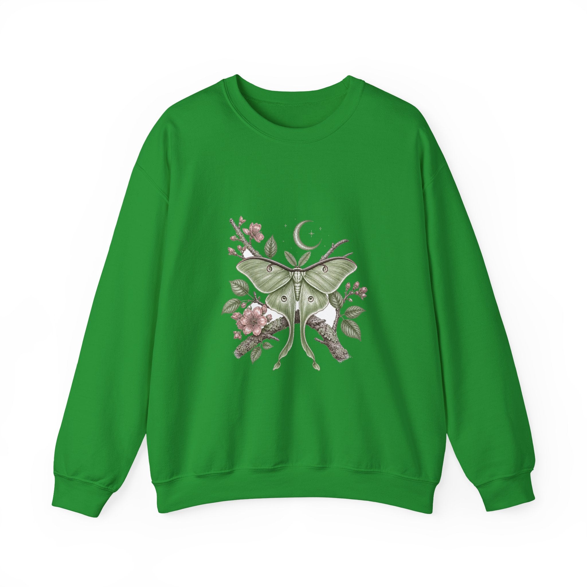 Matching Couple Sweatshirt - Butterfly & Moth Matching Couple Crewneck Sweatshirt Vintage Art His Hers Wedding Gift - Design B