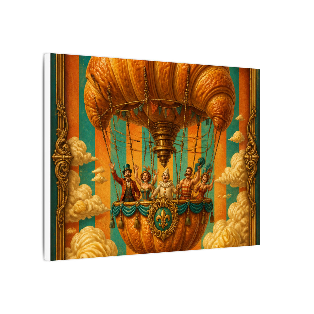Croissant Hot Air Balloon Wall Art Canvas 24×36 Baroque Studio Decor Maximalist Print
