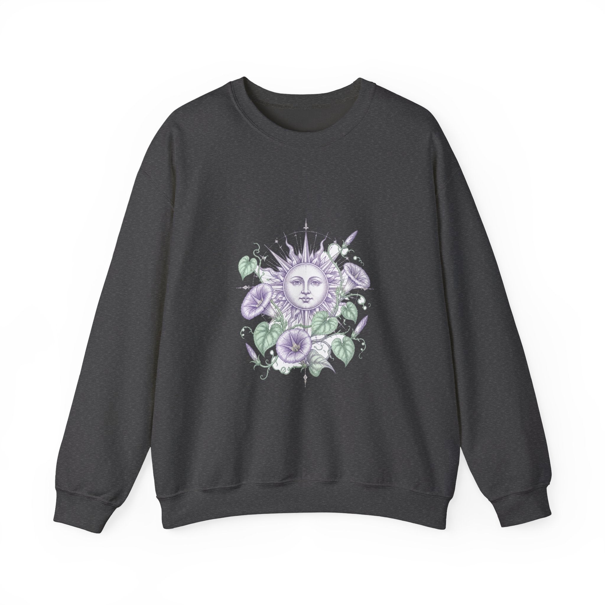 Matching Couple Sweatshirt - Sun & Moon Matching Couple Crewneck Sweatshirt Vintage Art His Hers Wedding Gift - Design B