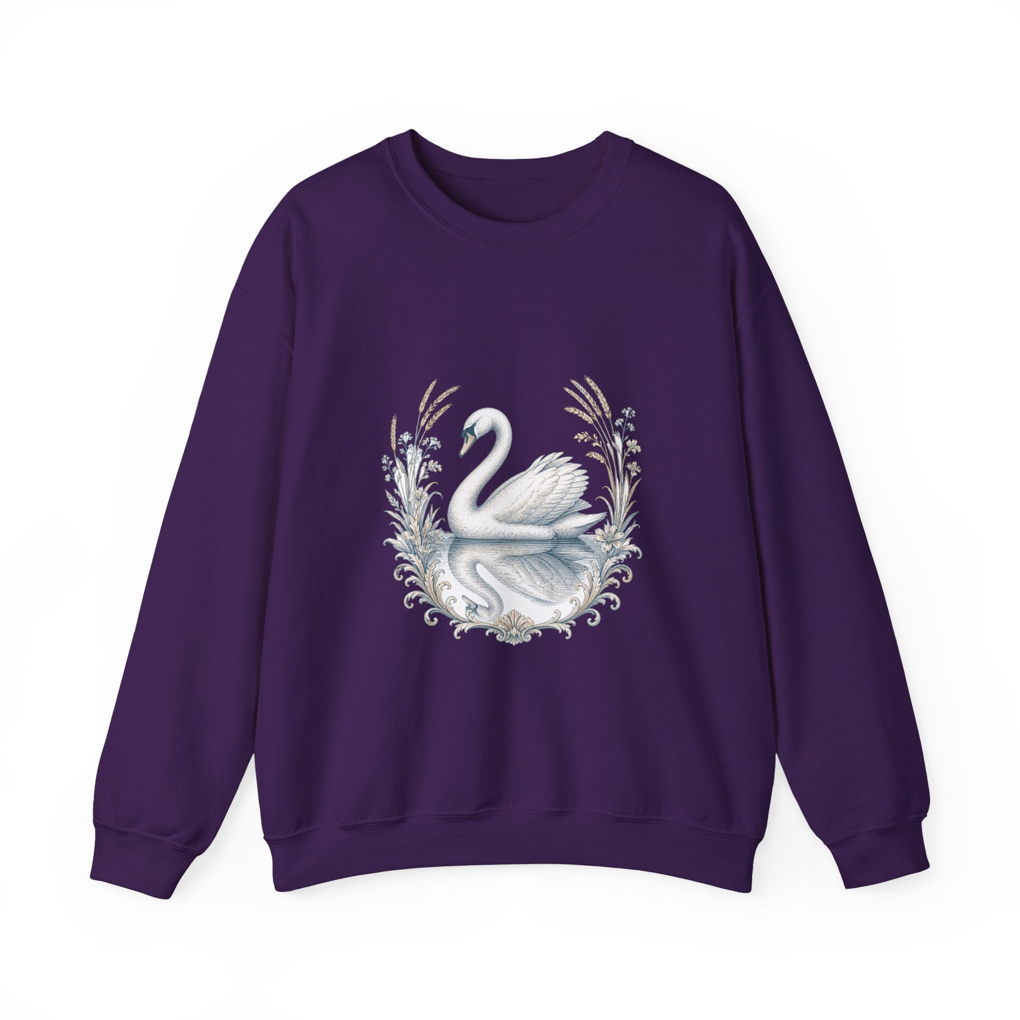 Matching Couple Sweatshirt - Raven & Swan Matching Couple Comfort Colors Crew Vintage Art His Hers Honeymoon Gift - Design B