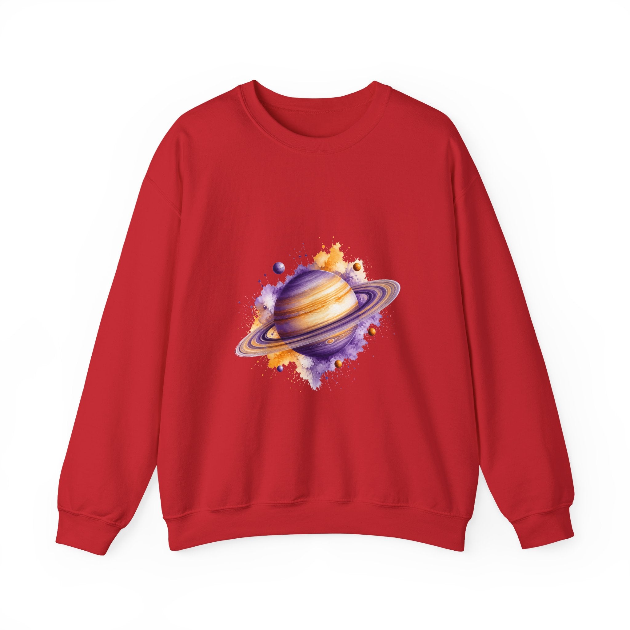 Matching Couple Sweatshirt - Saturn & Jupiter Matching Couple Comfort Colors Crew Watercolor Art His Hers Birthday Gift - Design A
