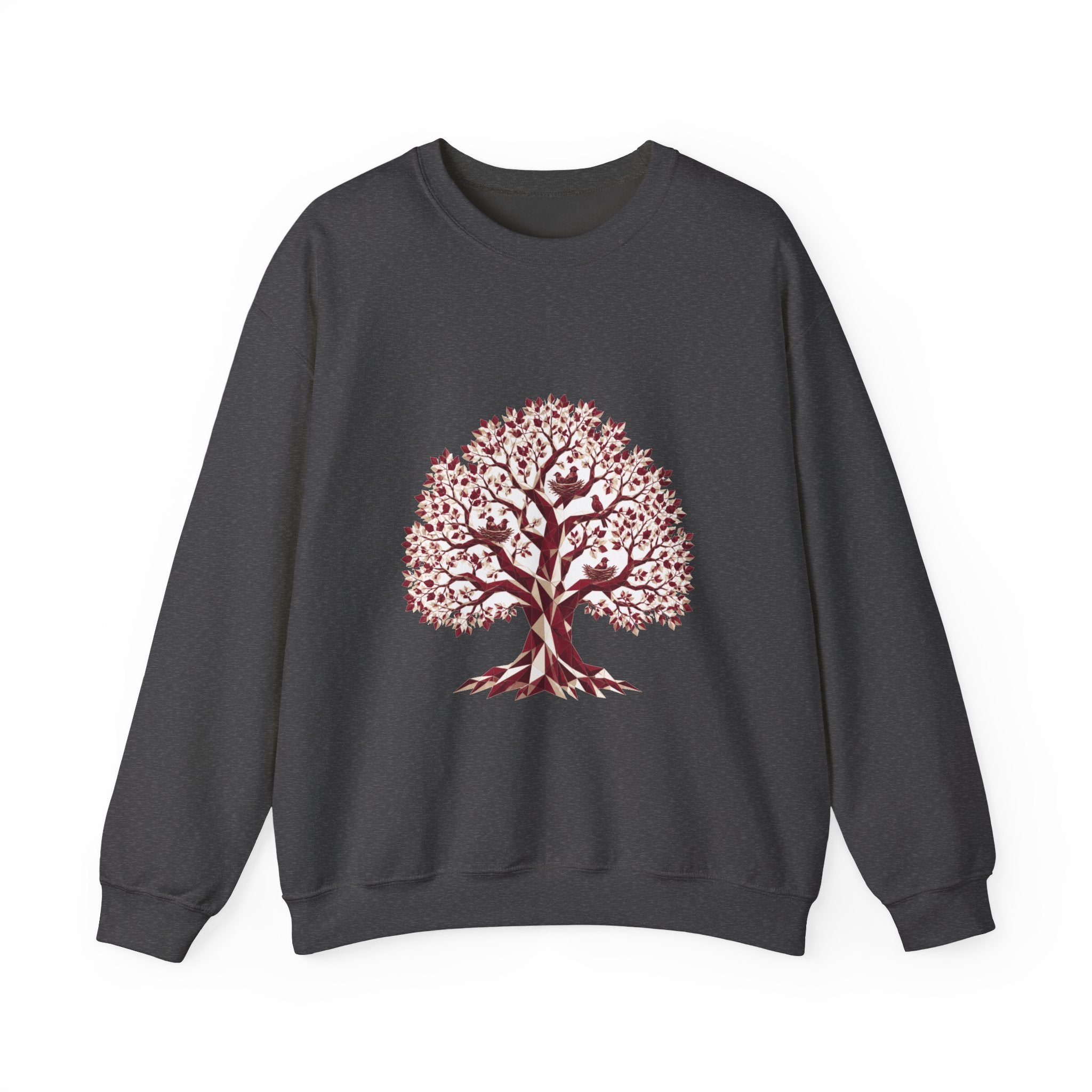 Matching Couple Sweatshirt - Ancient Oak & Deep Roots Matching Couple Premium Fleece Sweatshirt Geometric Art His Hers Love Gift - Design A