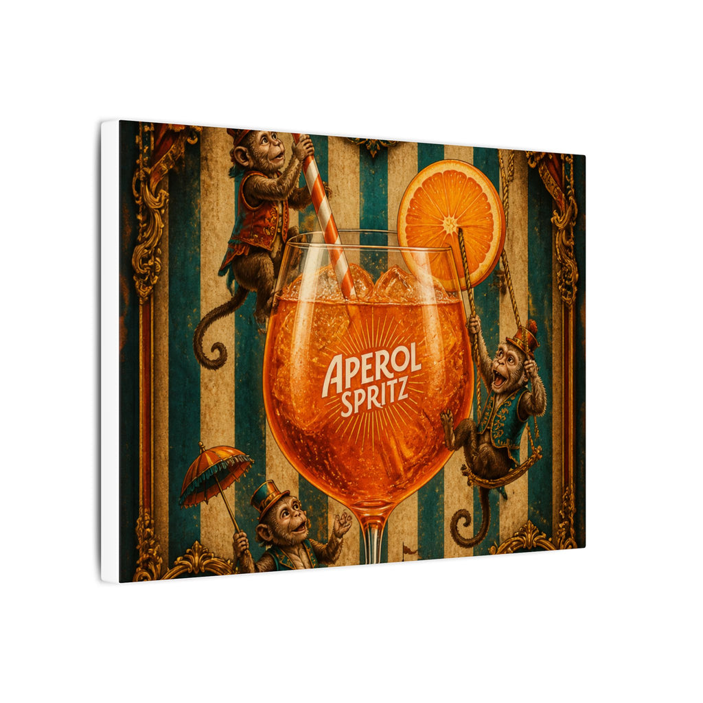 Aperol Spritz Monkeys Wall Art Canvas 16×20 Baroque Home Office Decor Maximalist Print