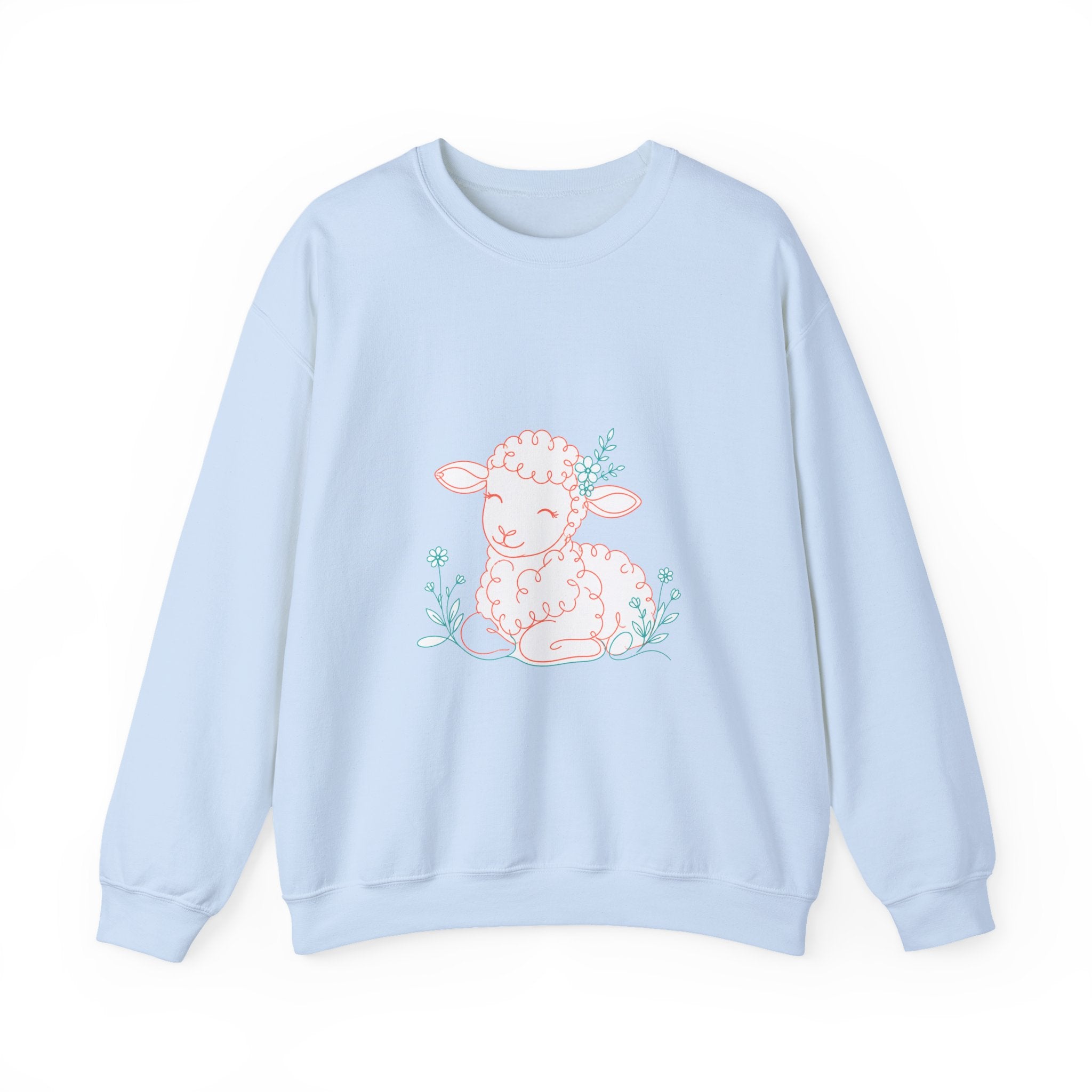Matching Couple Sweatshirt - Lion & Lamb Matching Couple Premium Fleece Sweatshirt Minimalist Art His Hers Christmas Gift - Design B