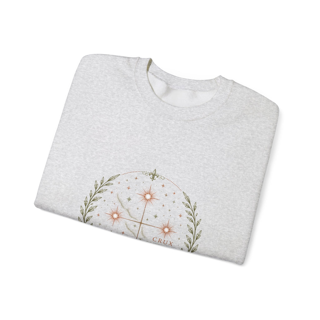 Matching Couple Sweatshirt - Aurora & Southern Cross Matching Couple Premium Fleece Sweatshirt Vintage Art His Hers Honeymoon Gift - Design B
