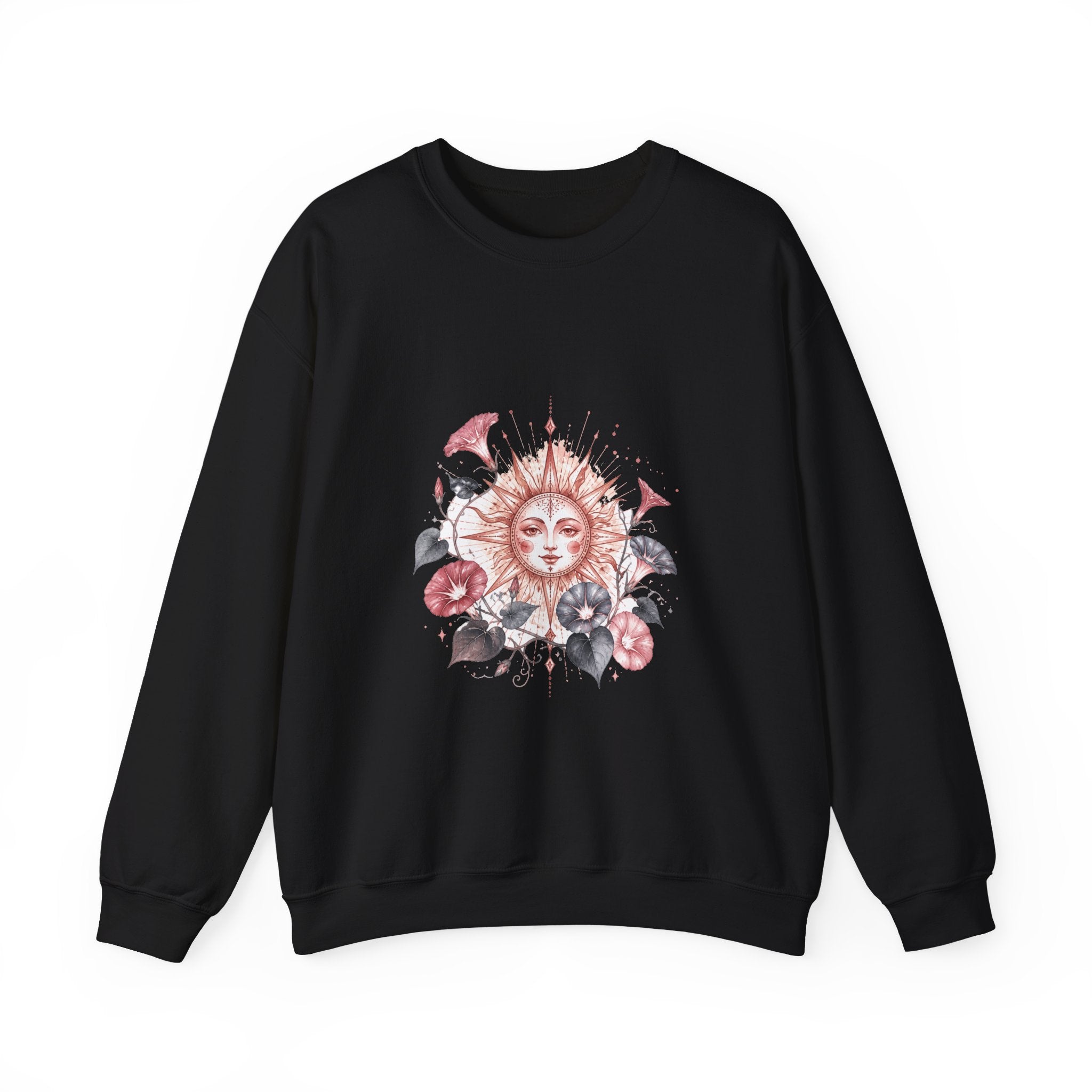 Matching Couple Sweatshirt - Sun & Moon Matching Couple Crewneck Sweatshirt Watercolor Art His Hers Engagement Gift - Design B