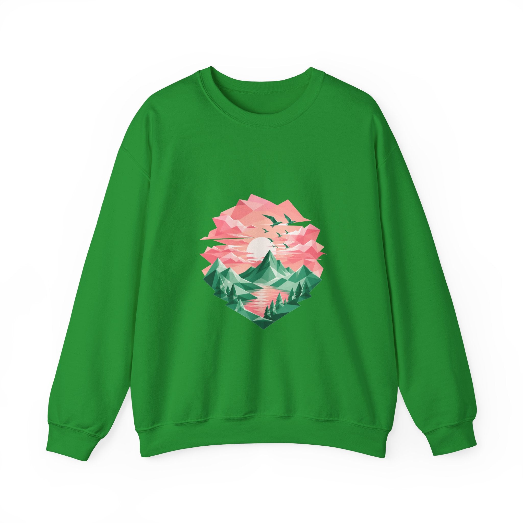 Matching Couple Sweatshirt - Sunrise & Sunset Matching Couple Crewneck Sweatshirt Geometric Art His Hers Couple Gift - Design B