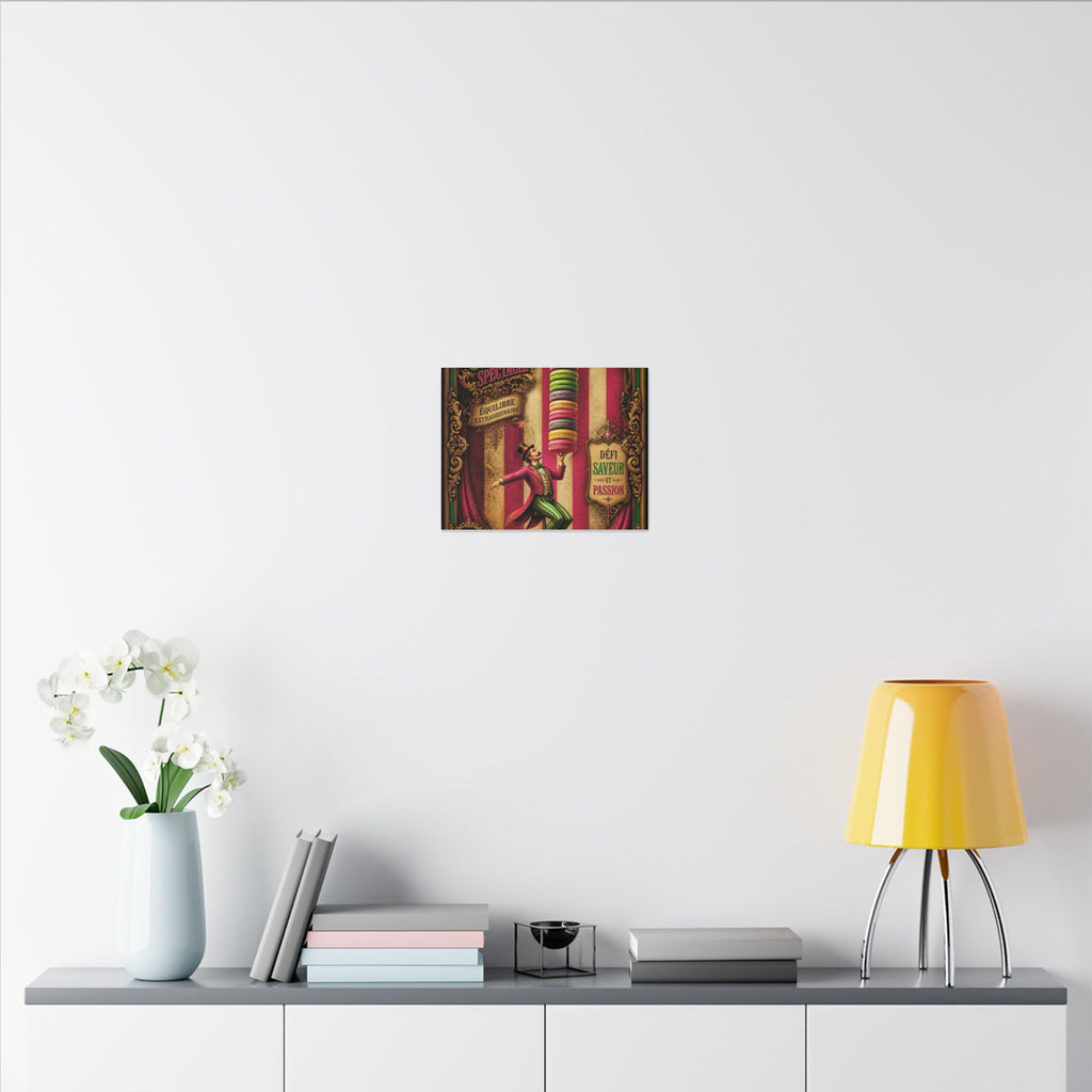 Macaron Balancing Tower Wall Art Canvas 24×36 Baroque Studio Decor Maximalist Print