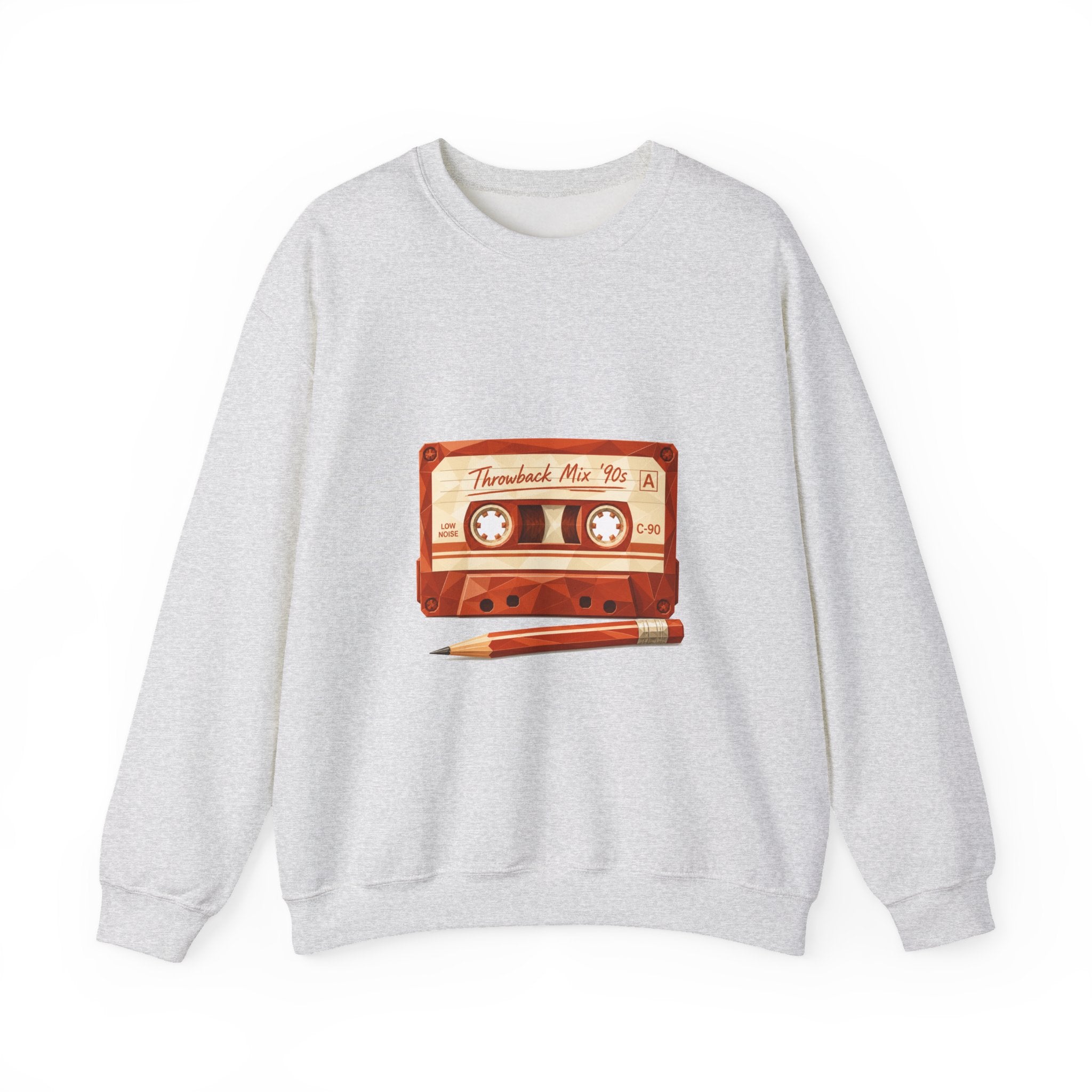 Matching Couple Sweatshirt - Vinyl & Cassette Matching Couple Premium Fleece Sweatshirt Geometric Art His Hers Love Gift - Design B