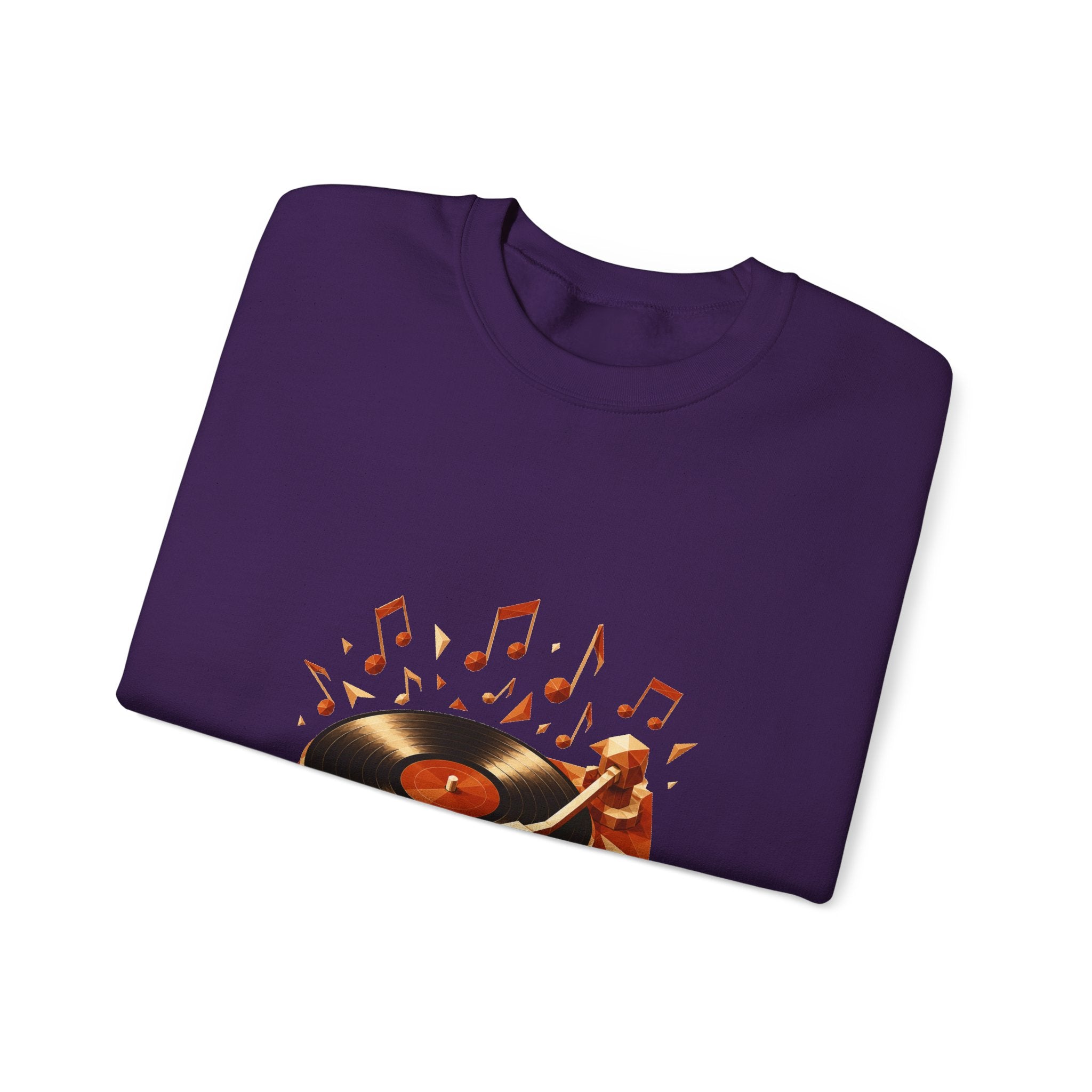 Matching Couple Sweatshirt - Vinyl & Cassette Matching Couple Premium Fleece Sweatshirt Geometric Art His Hers Love Gift - Design A