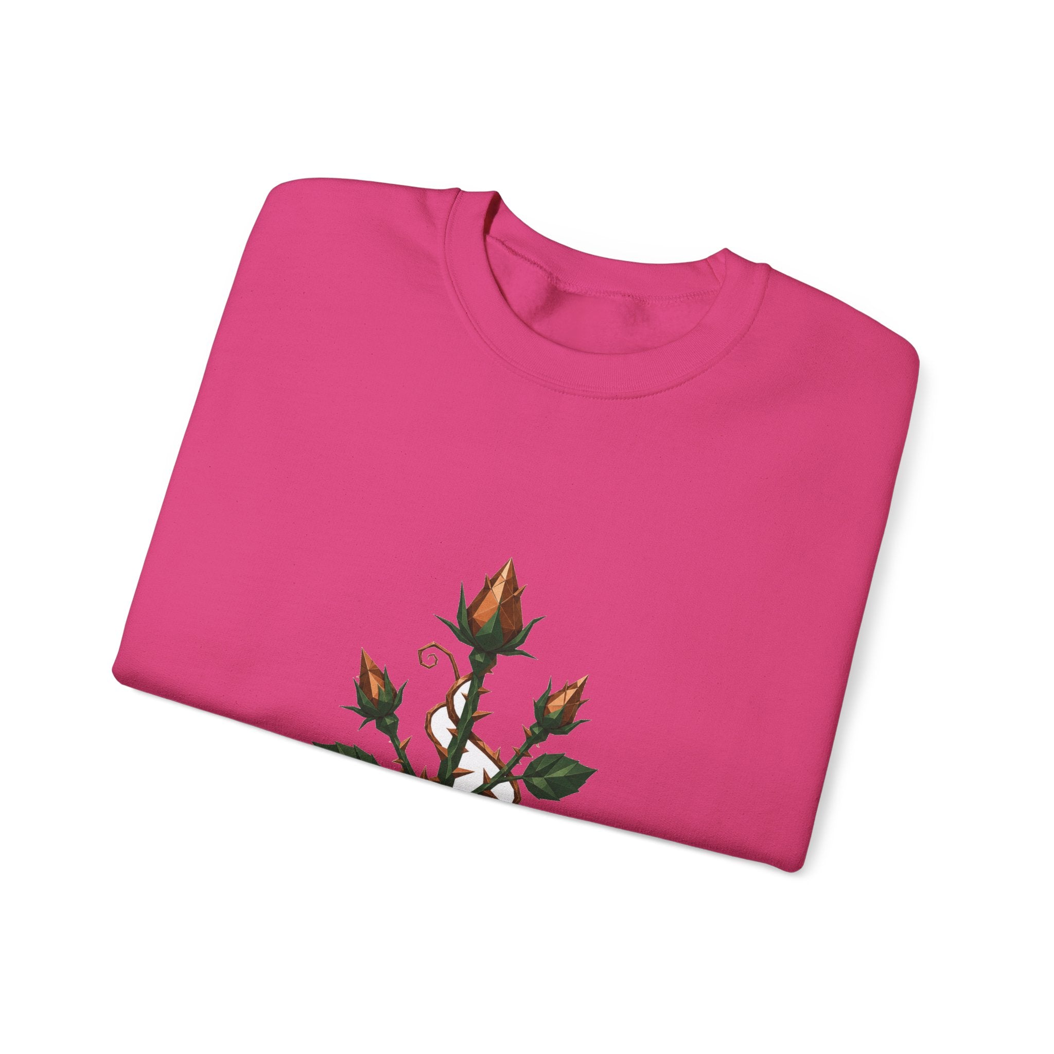 Matching Couple Sweatshirt - Rose & Thorn Matching Couple Premium Fleece Sweatshirt Geometric Art His Hers Love Gift - Design B