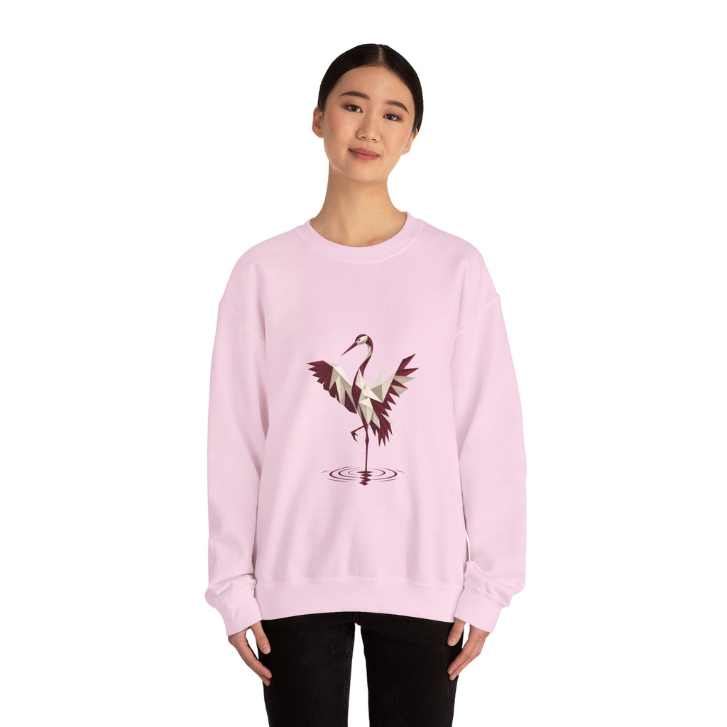 Matching Couple Sweatshirt - Tiger & Crane Matching Couple Crewneck Sweatshirt Geometric Art His Hers Couple Gift - Design B