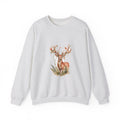 Matching Couple Sweatshirt - Bear & Deer Matching Couple Crewneck Sweatshirt Watercolor Art His Hers Engagement Gift - Design B