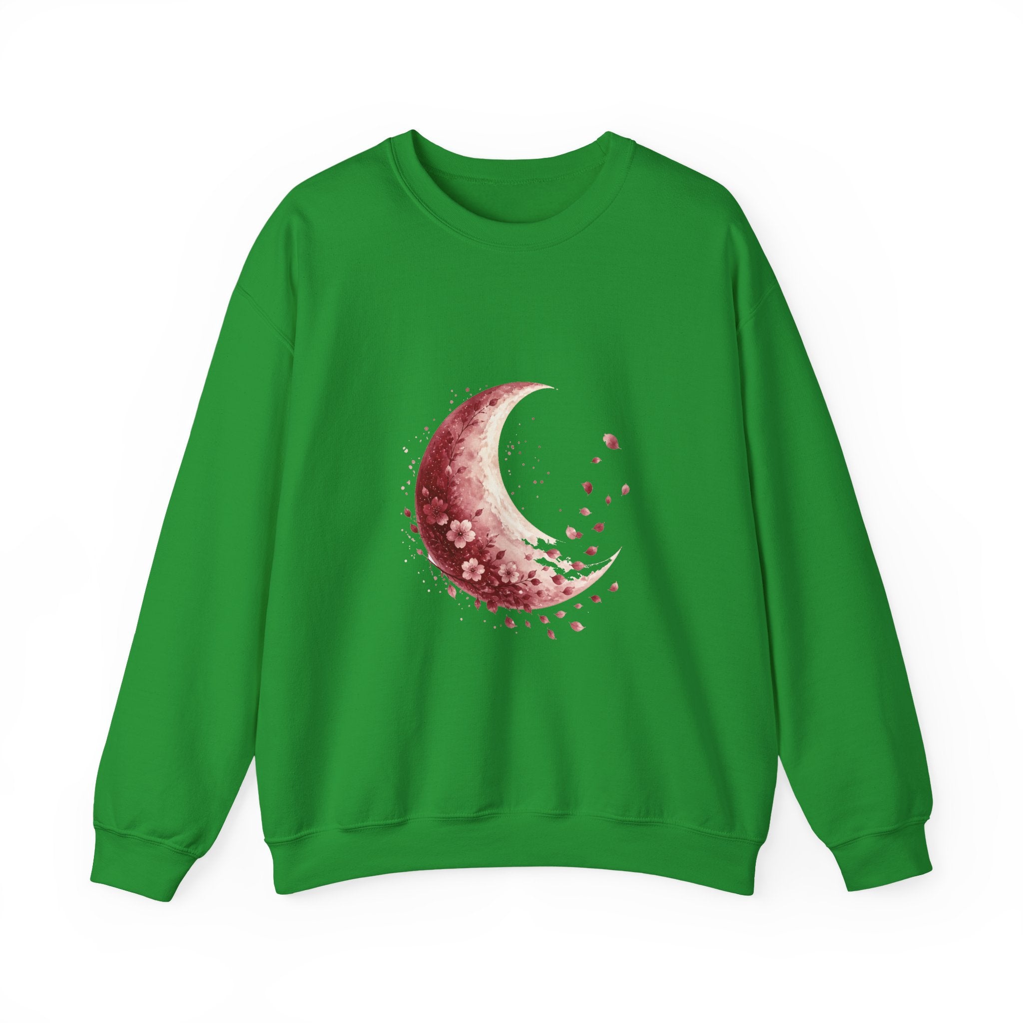 Matching Couple Sweatshirt - Waxing & Waning Moon Matching Couple Premium Fleece Sweatshirt Watercolor Art His Hers Birthday Gift - Design B
