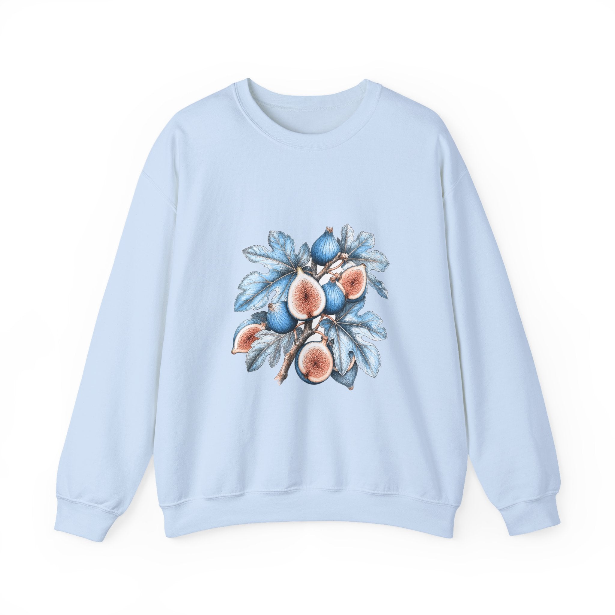 Matching Couple Sweatshirt - Olive Branch & Fig Matching Couple Comfort Colors Crew Hand-Drawn Art His Hers Anniversary Gift - Design B