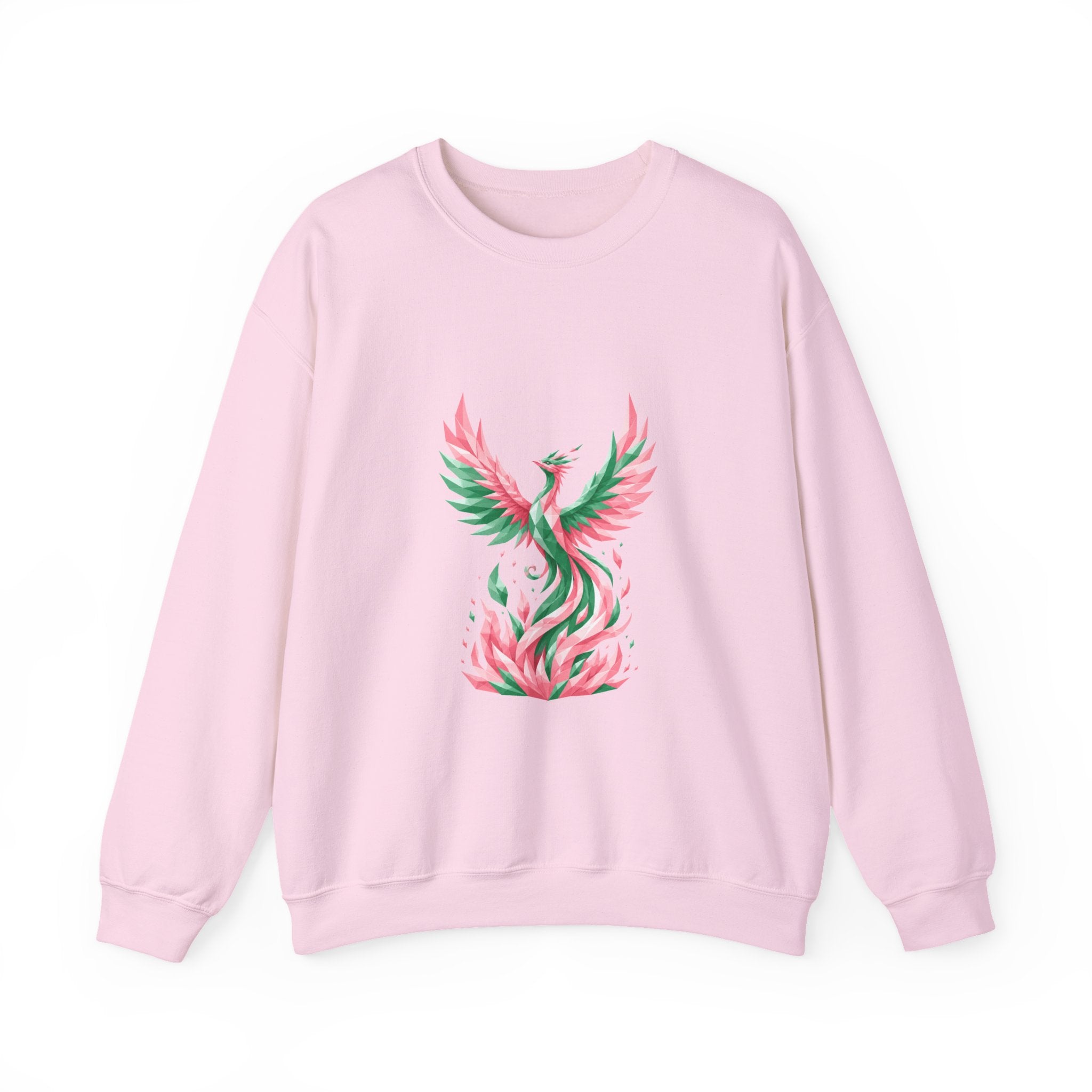 Matching Couple Sweatshirt - Dragon & Phoenix Matching Couple Premium Fleece Sweatshirt Geometric Art His Hers Love Gift - Design B
