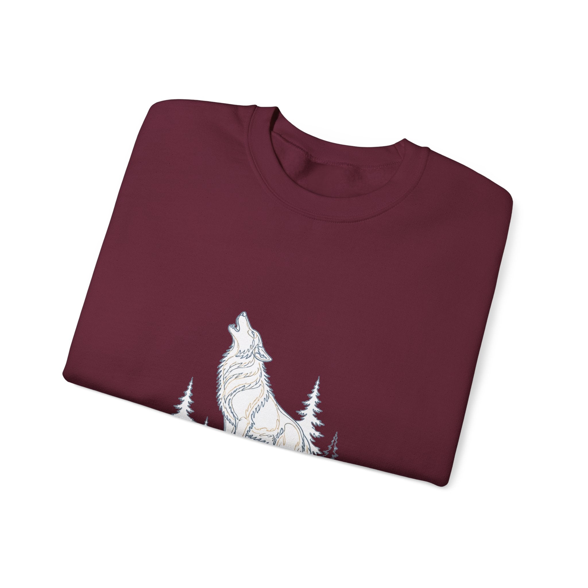 Matching Couple Sweatshirt - Wolf & Dove Matching Couple Comfort Colors Crew Minimalist Art His Hers Christmas Gift - Design A