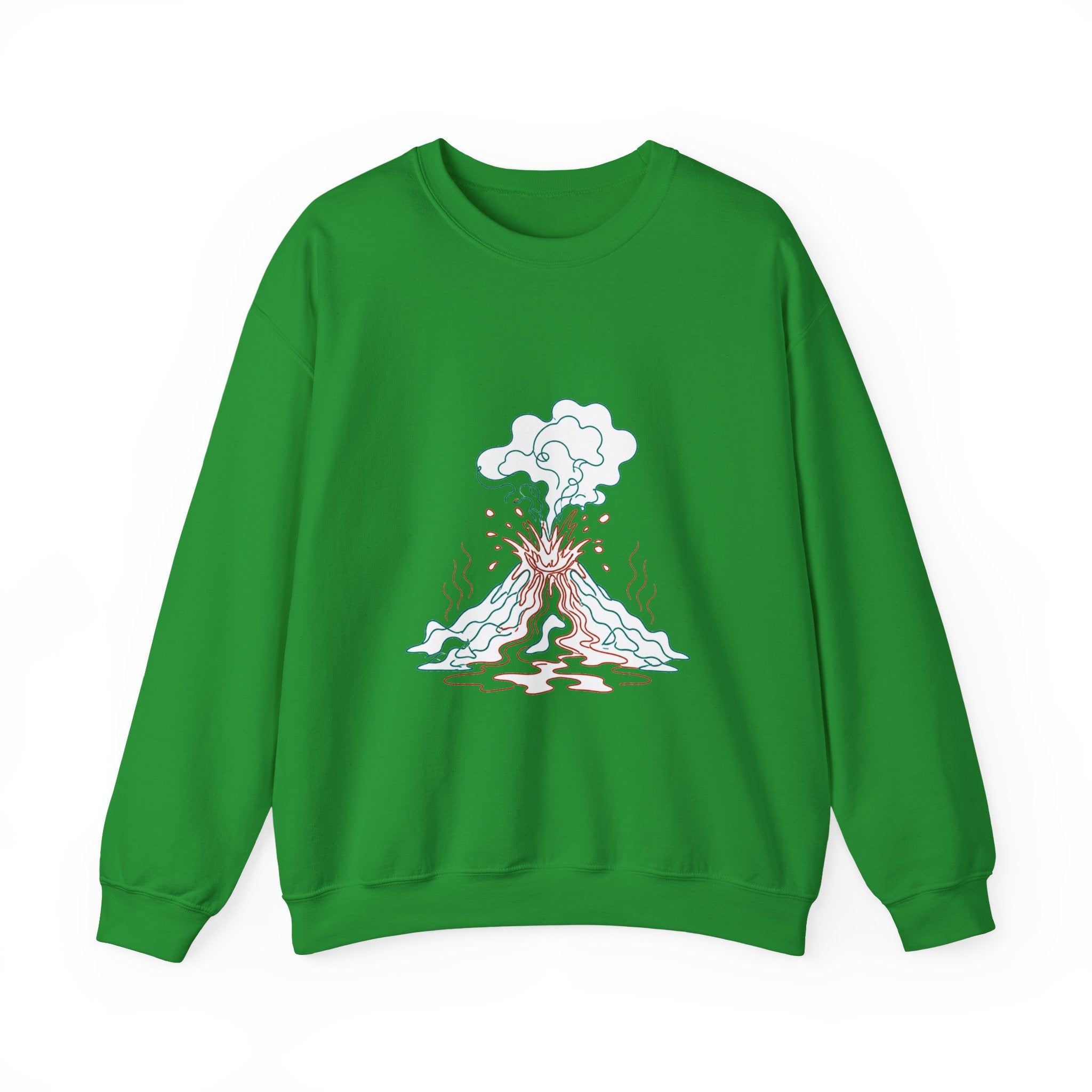 Matching Couple Sweatshirt - Volcano & Glacier Matching Couple Comfort Colors Crew Minimalist Art His Hers Christmas Gift - Design A