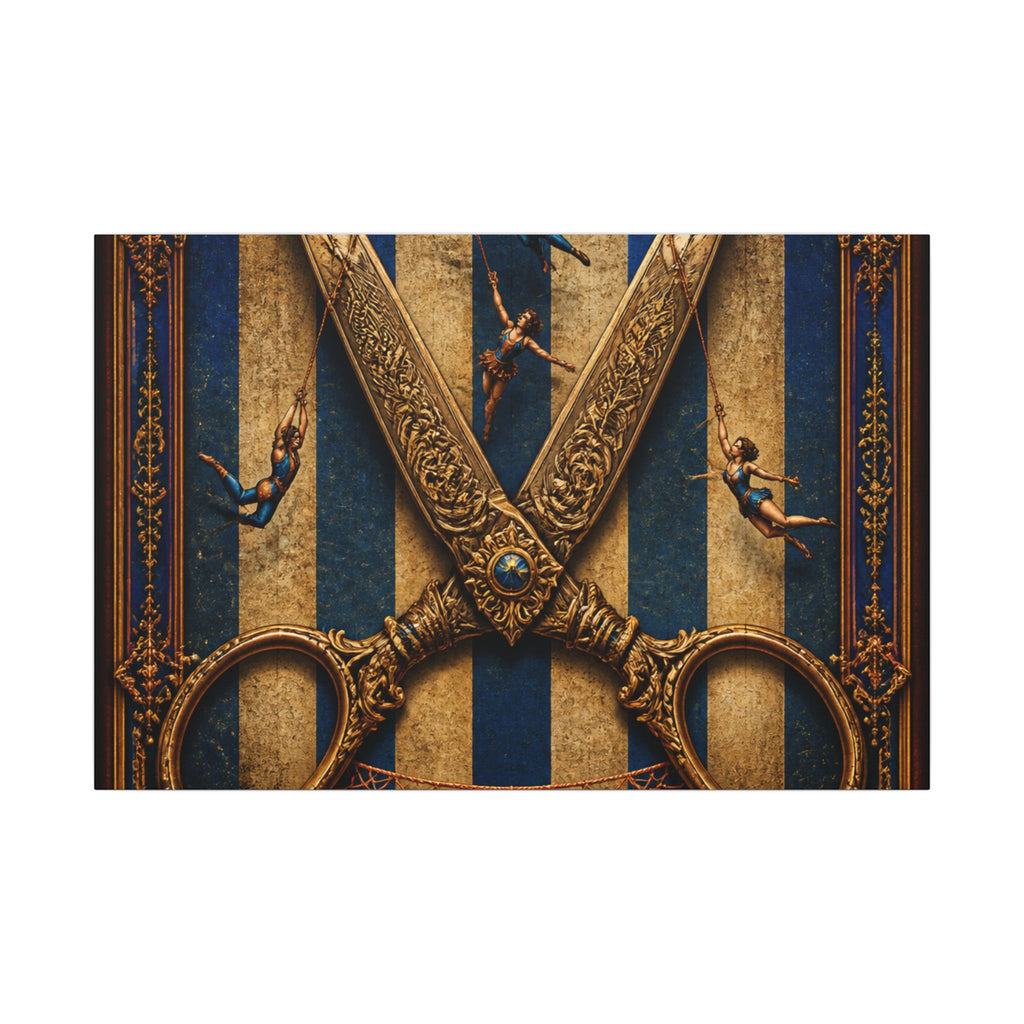 Giant Scissors Trapeze Wall Art Canvas 16×20 Baroque Home Office Decor Maximalist Print