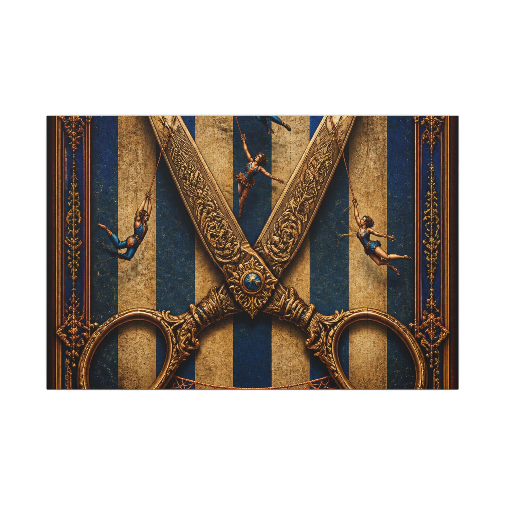 Giant Scissors Trapeze Wall Art Canvas 16×20 Baroque Home Office Decor Maximalist Print
