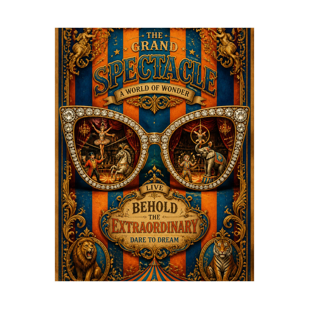 Sunglasses Circus Ring Wall Art Poster 24×36 Baroque Studio Decor Maximalist Print