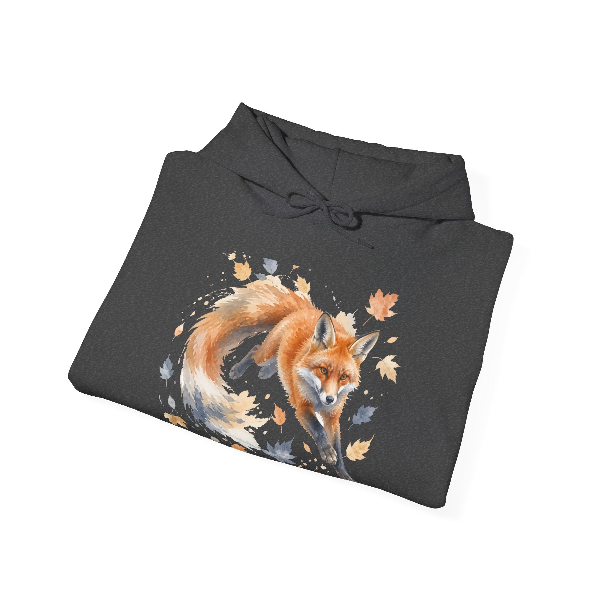 Matching Couple Sweatshirt - Fox & Rabbit Matching Couple Hooded Sweatshirt Watercolor Art His Hers Engagement Gift - Design A